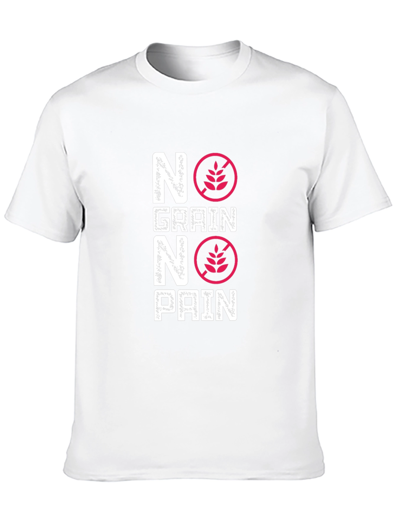 No Grain No Pain Graphic Tee - Gluten Free Lifestyle Shirt - 10