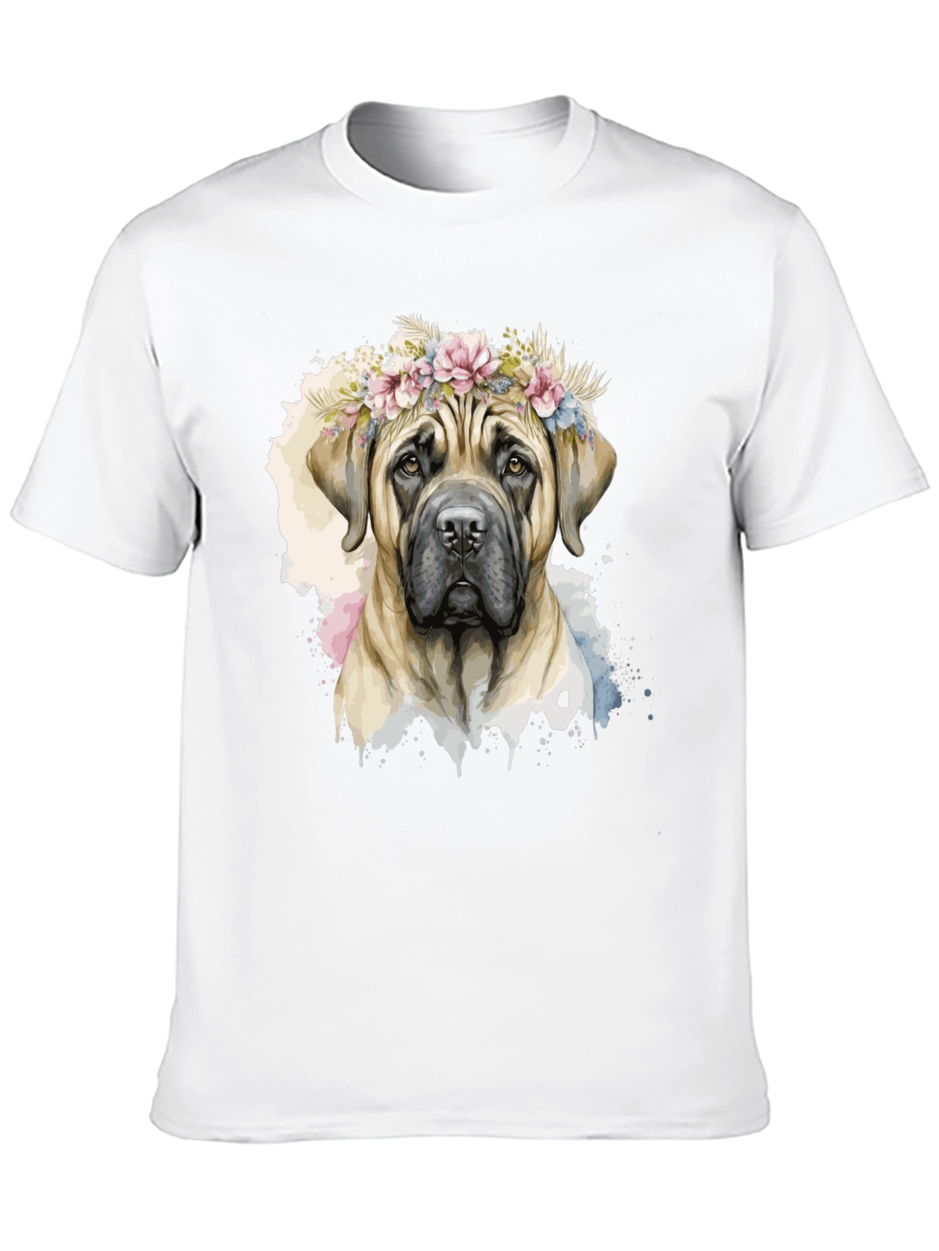 Black Dog with Flower Crown T-Shirt view 10