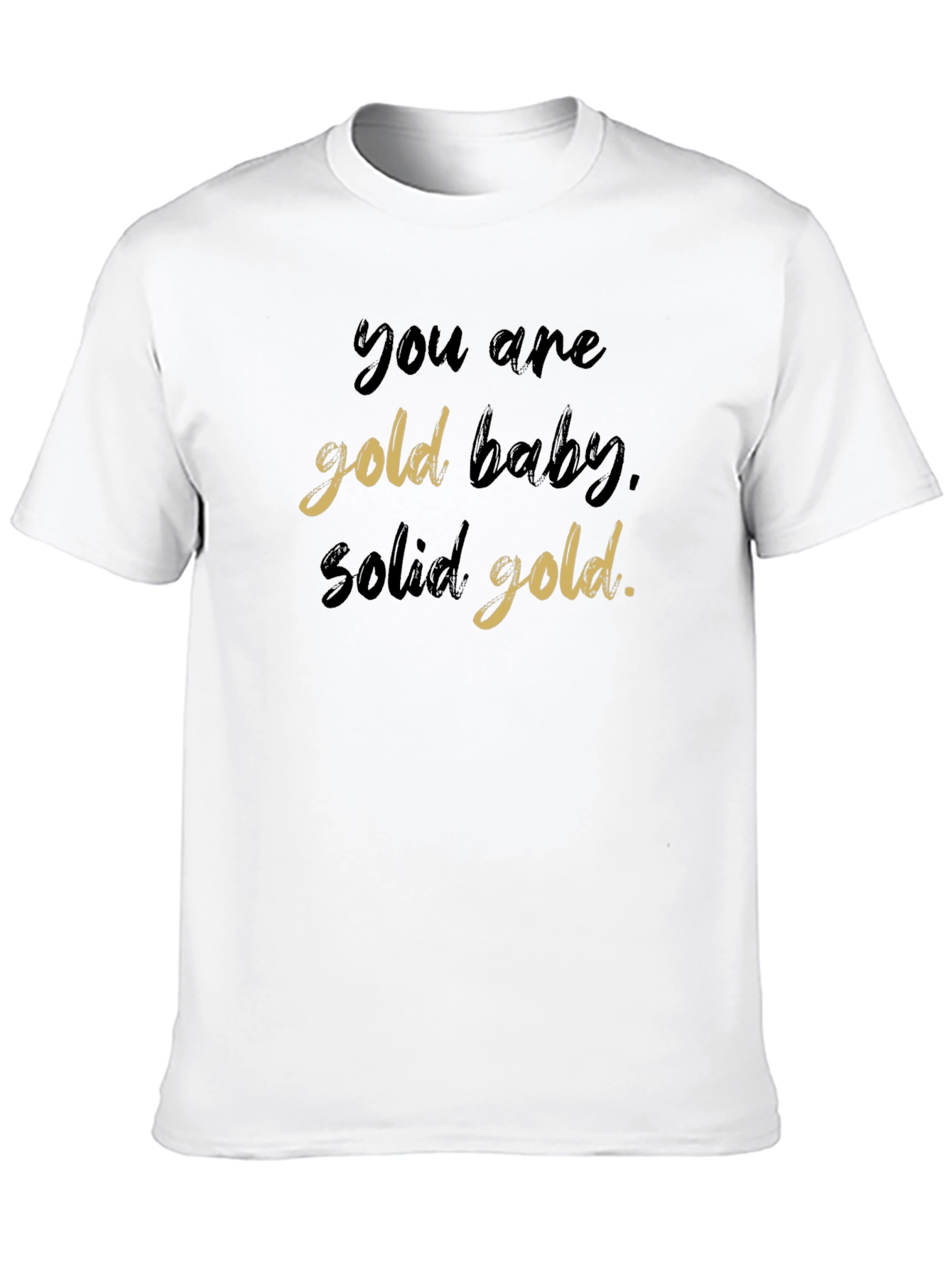 Black You are Gold Baby Solid Gold Black T-Shirt view 10