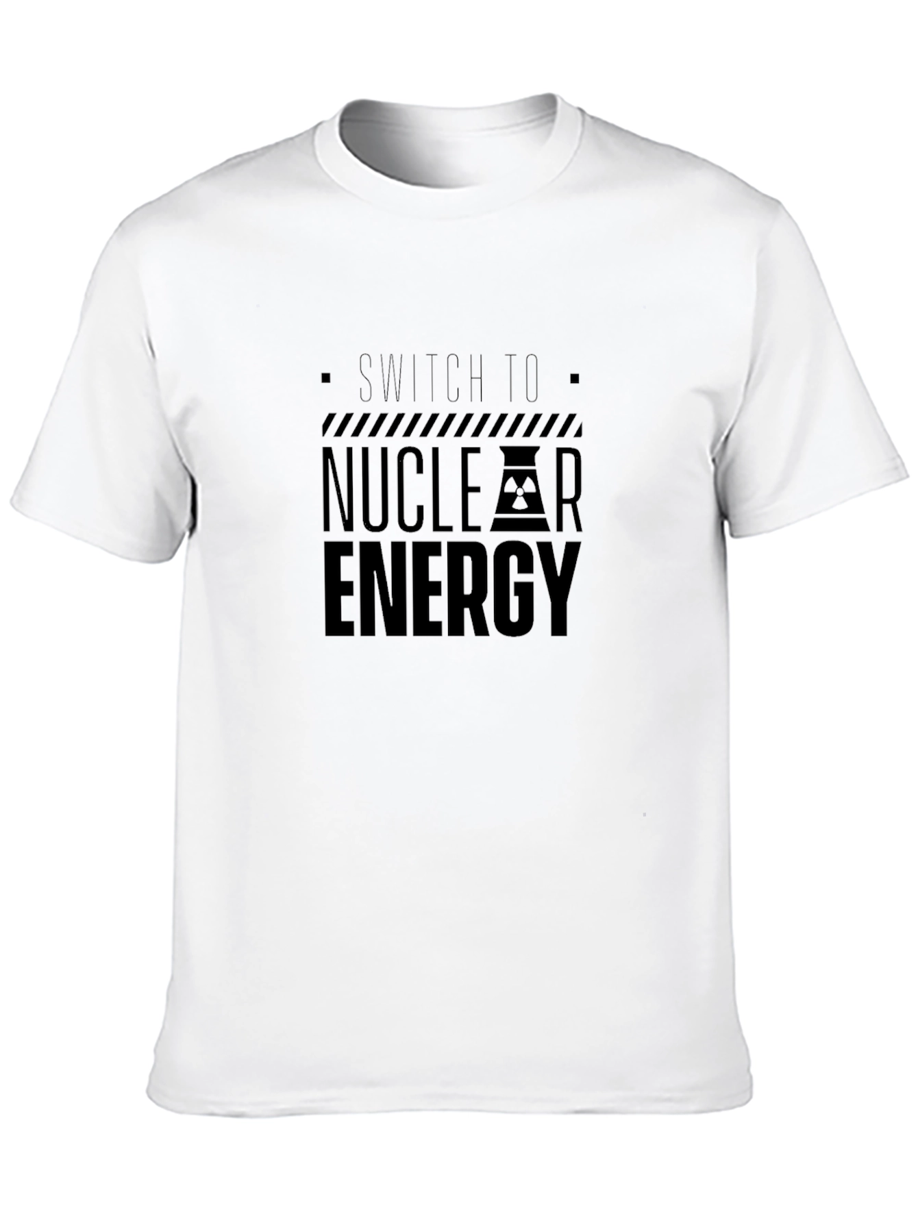 Black Switch To Nuclear Energy Black Graphic T-Shirt view 10