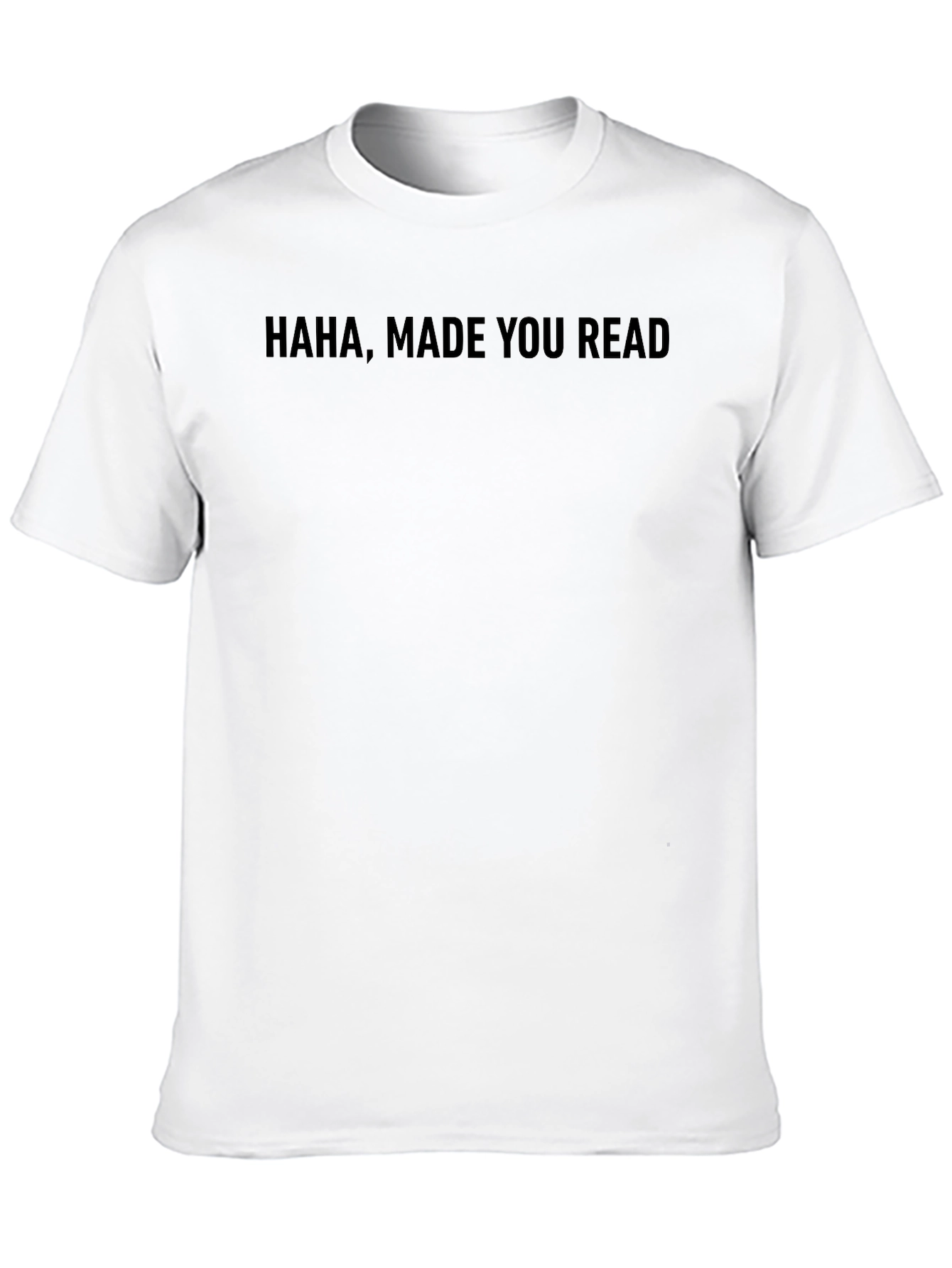 Black Haha Made You Read Black Tee view 10