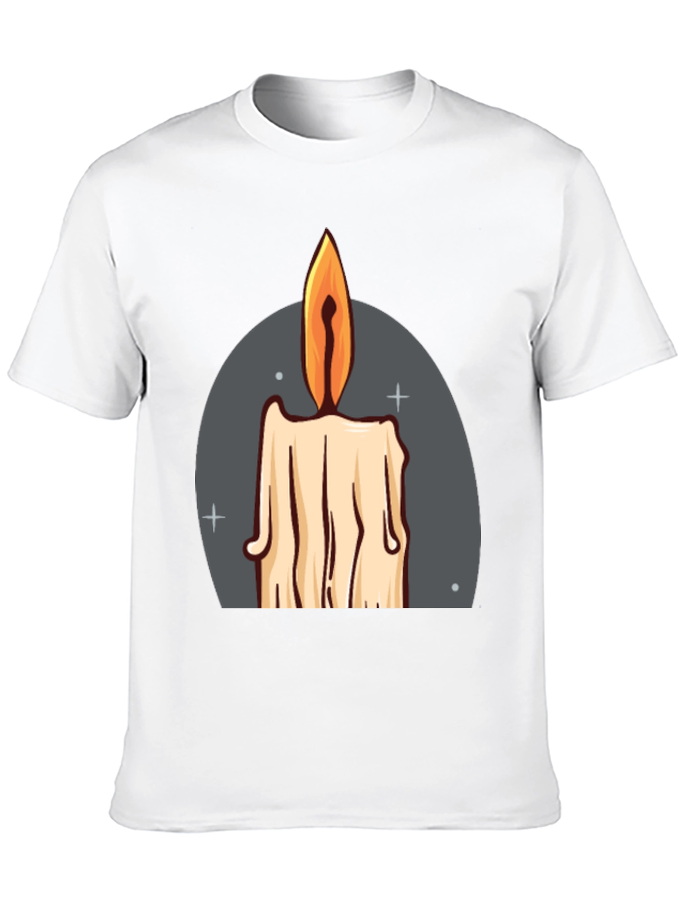 Black Candle Graphic Tee - Black Cotton Blend T-Shirt view 10