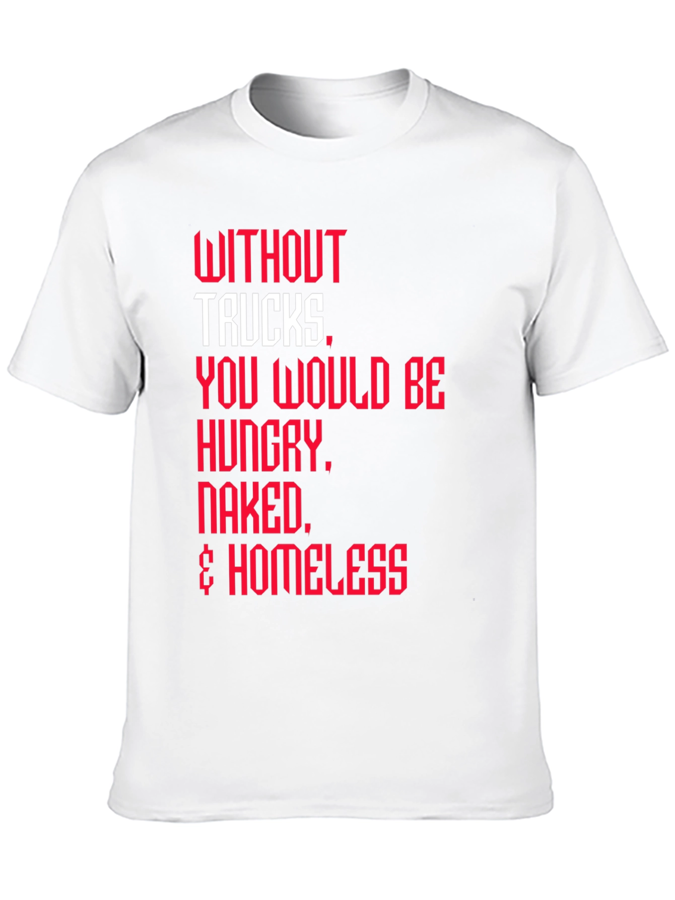 Black Trucker Appreciation T-Shirt -  Without Trucks Graphic Tee view 10