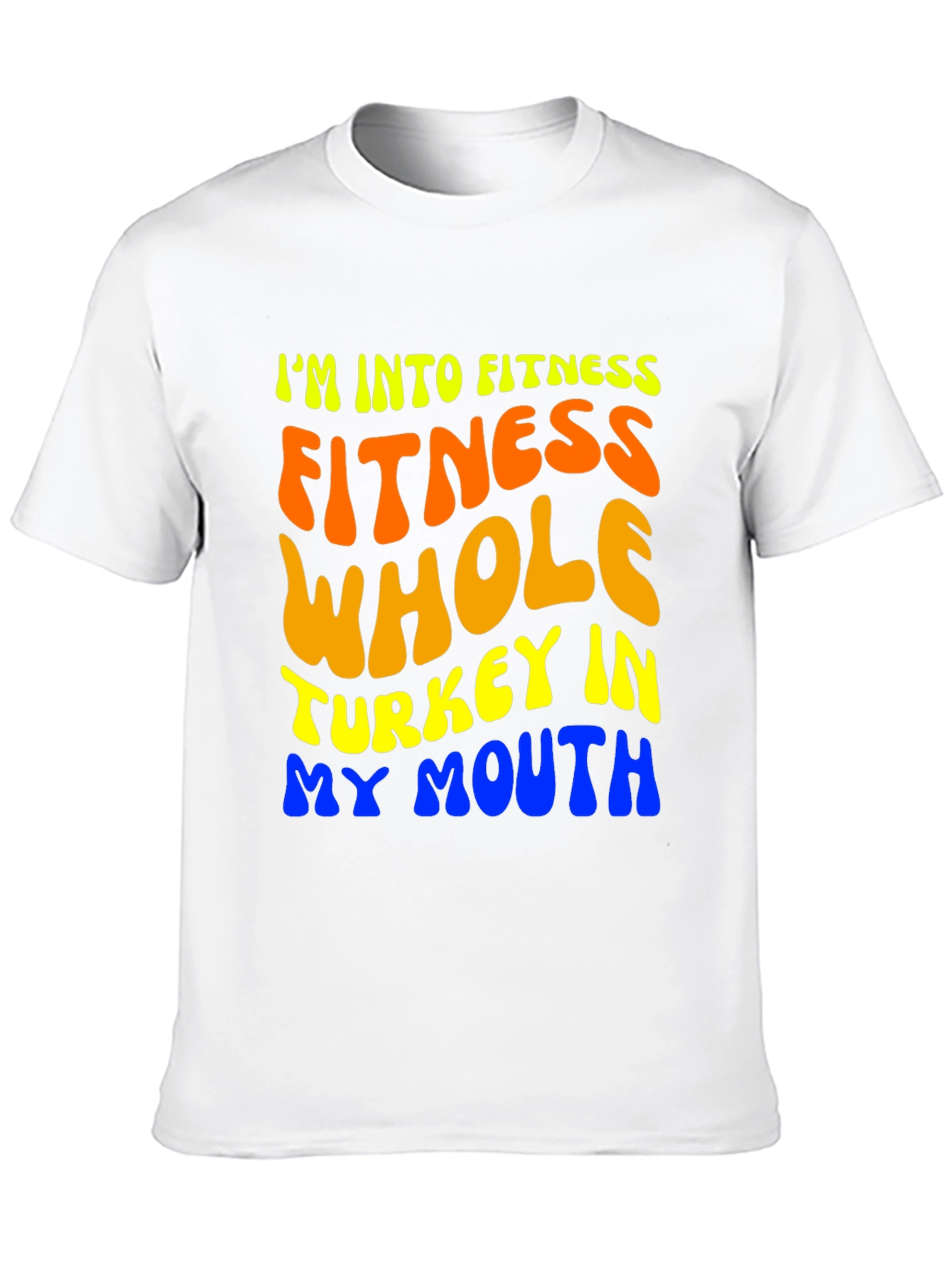 Black Fitness Turkey Mouth T-Shirt - Funny Thanksgiving Tee view 10