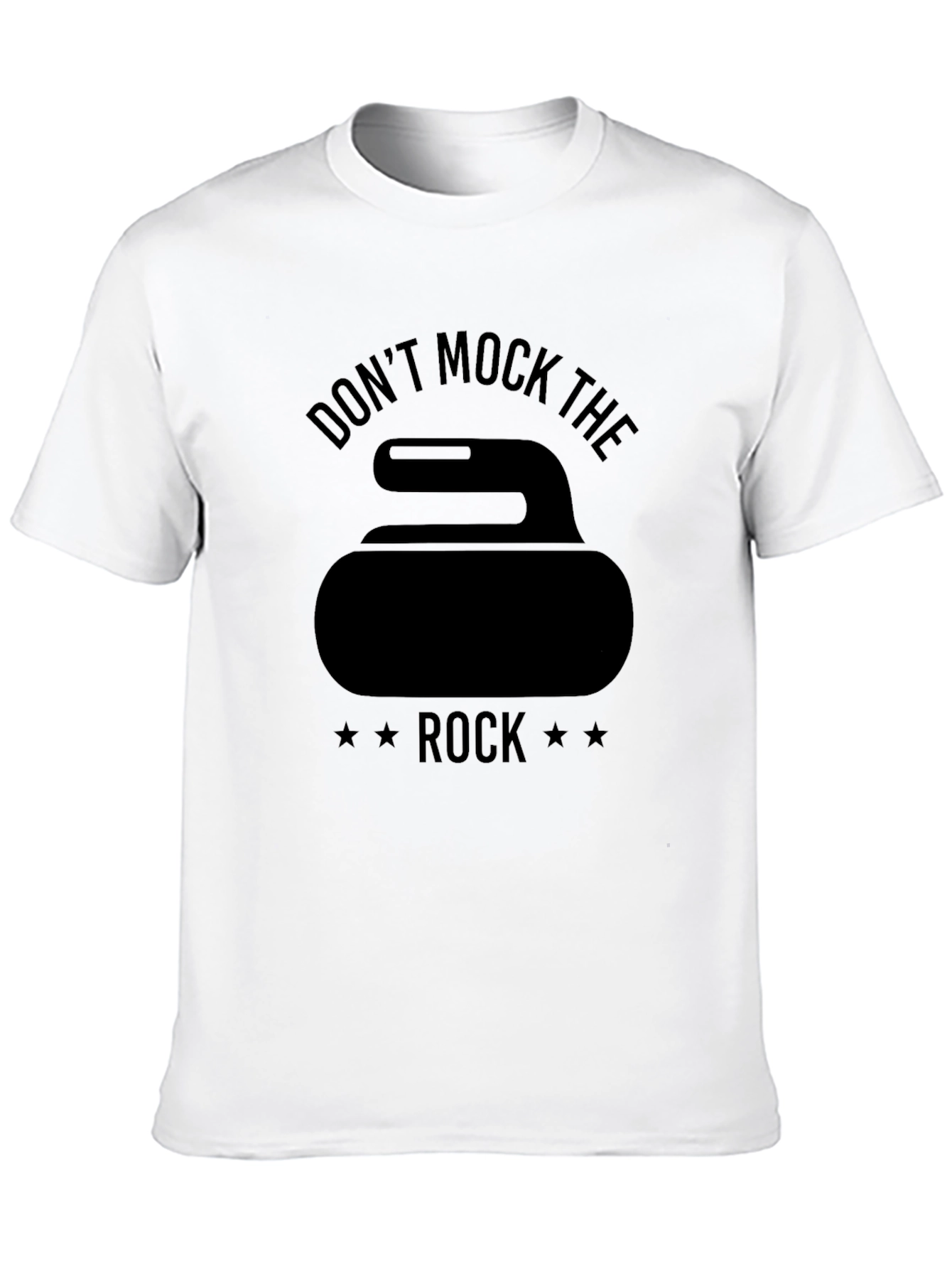Black Don't Mock The Rock Curling T-Shirt view 10