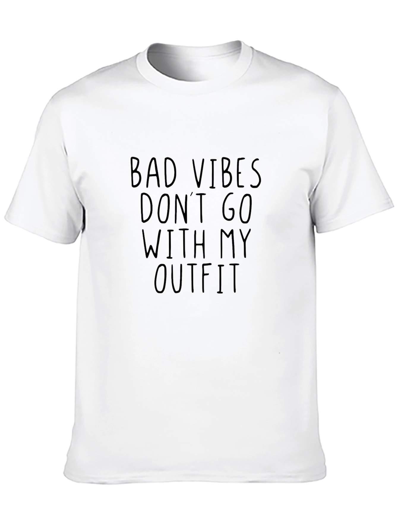 Black Bad Vibes Outfit T-Shirt - Stylish & Comfy view 10
