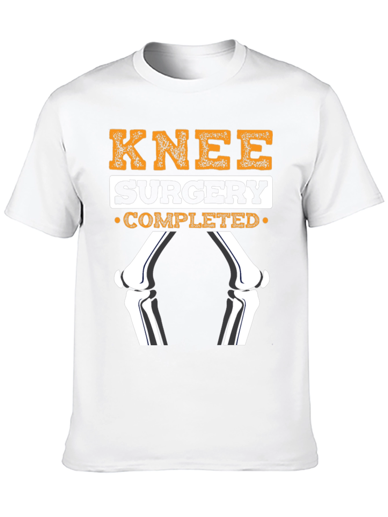 Black Knee Surgery Completed Funny T-Shirt view 10
