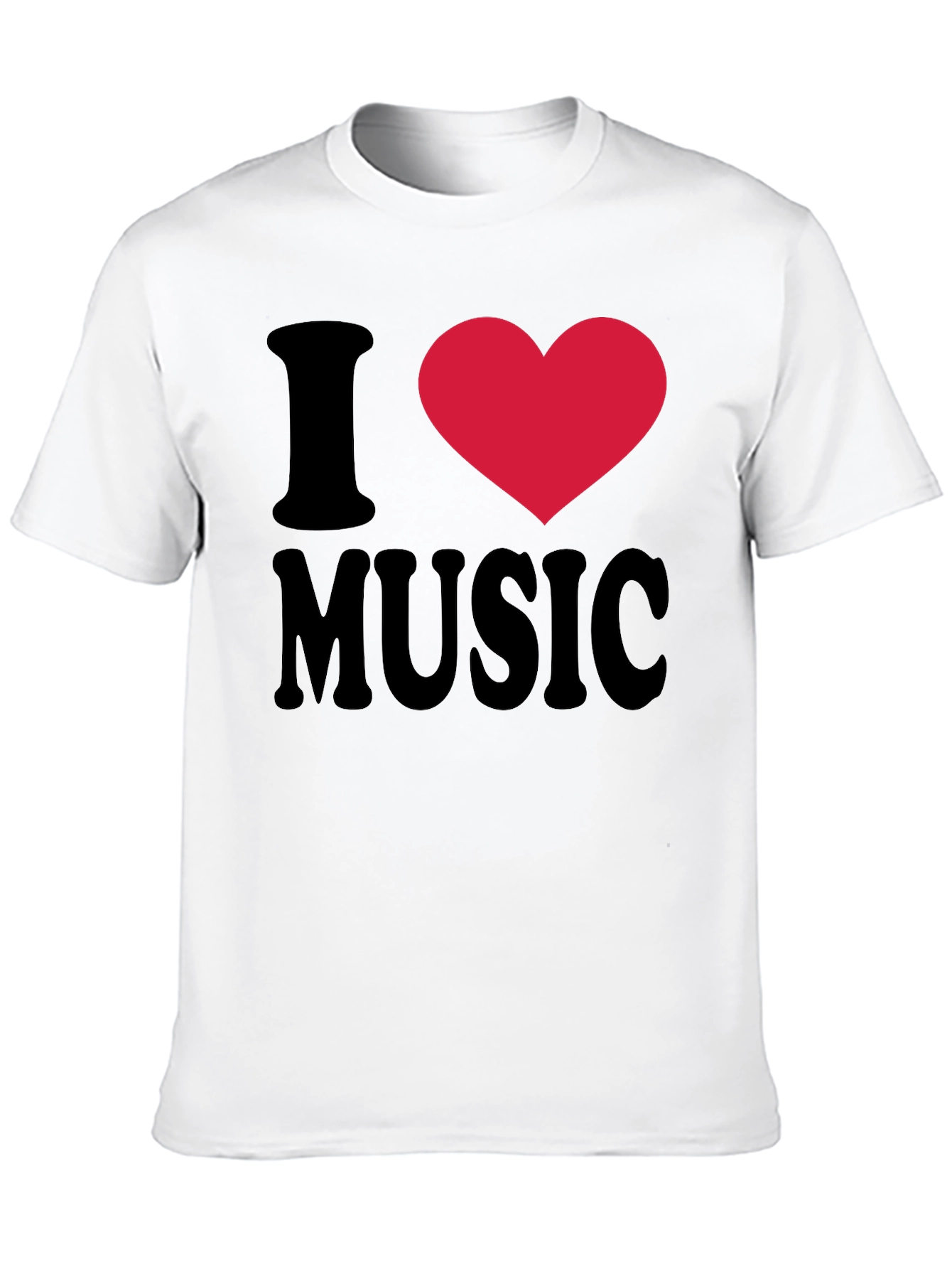 Black I Heart Music Black T-Shirt view 10
