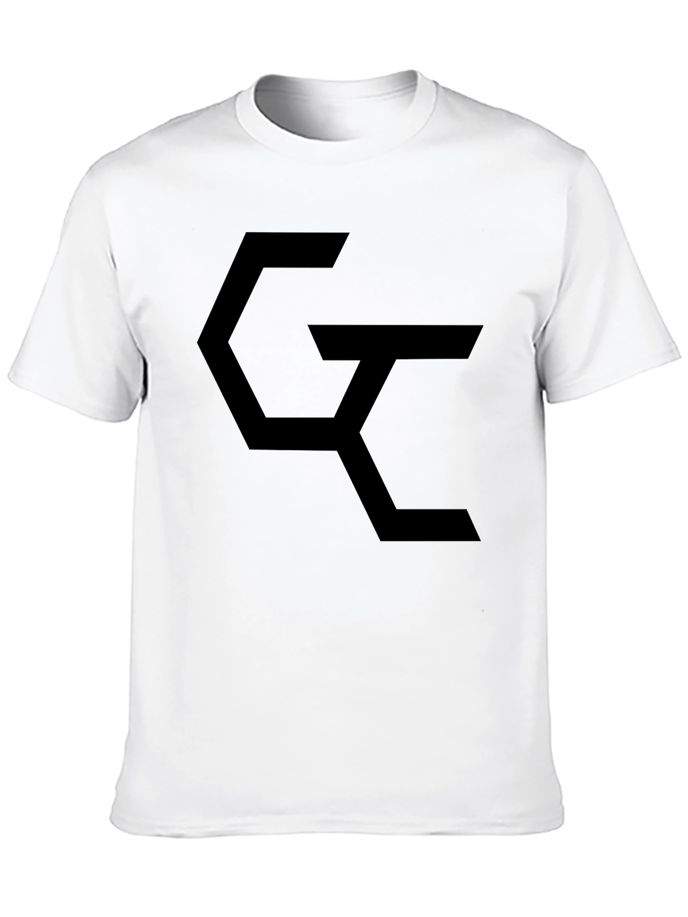 Black Modern Black Graphic Tee - Geometric Design view 10
