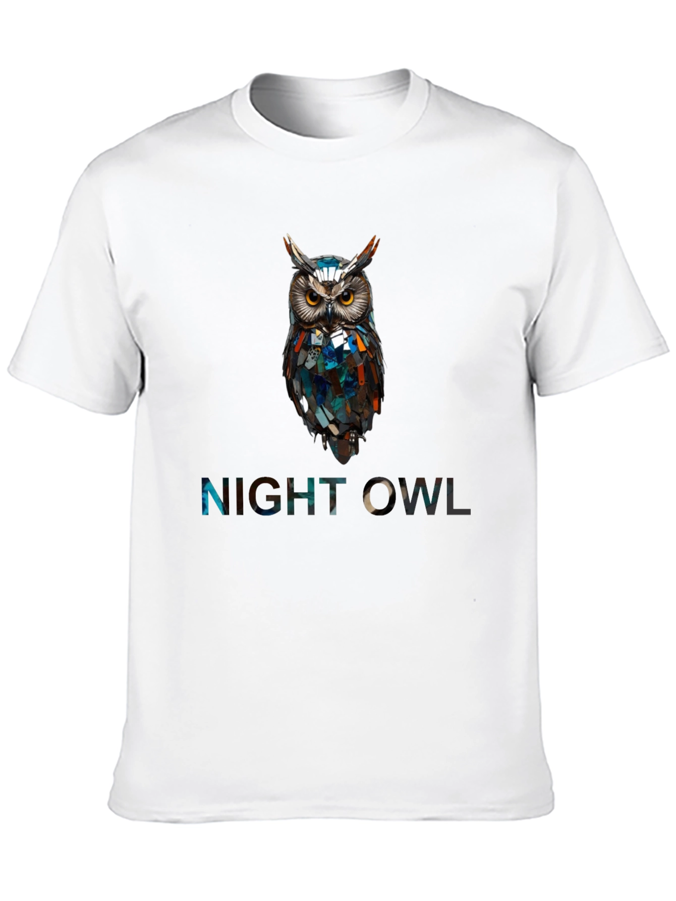 Black Night Owl Graphic Print T-Shirt view 10