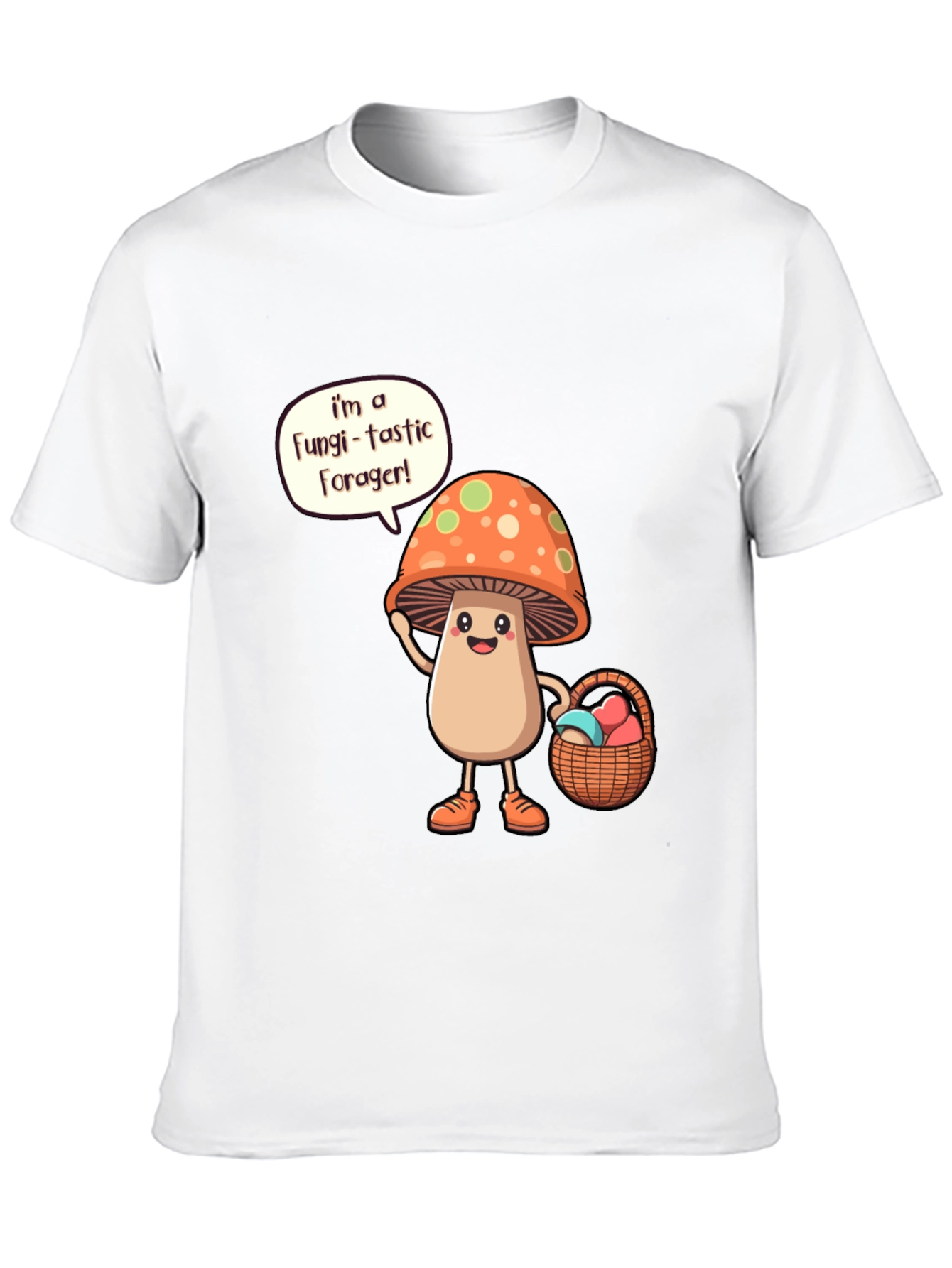 Black Fungi-tastic Forager T-Shirt - Mushroom Lover Gift view 10