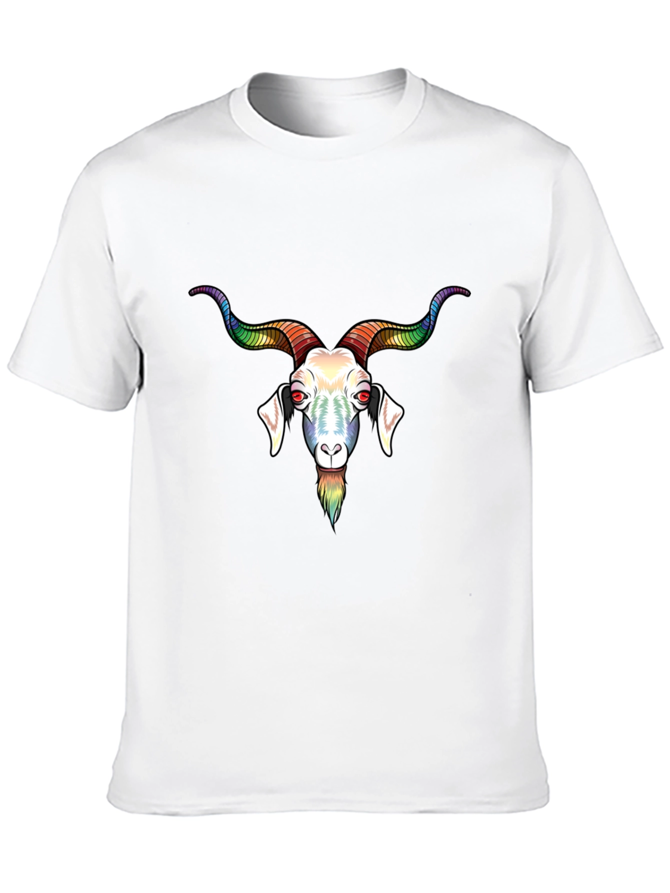 Black Rainbow Goat Graphic T-Shirt - Black view 10