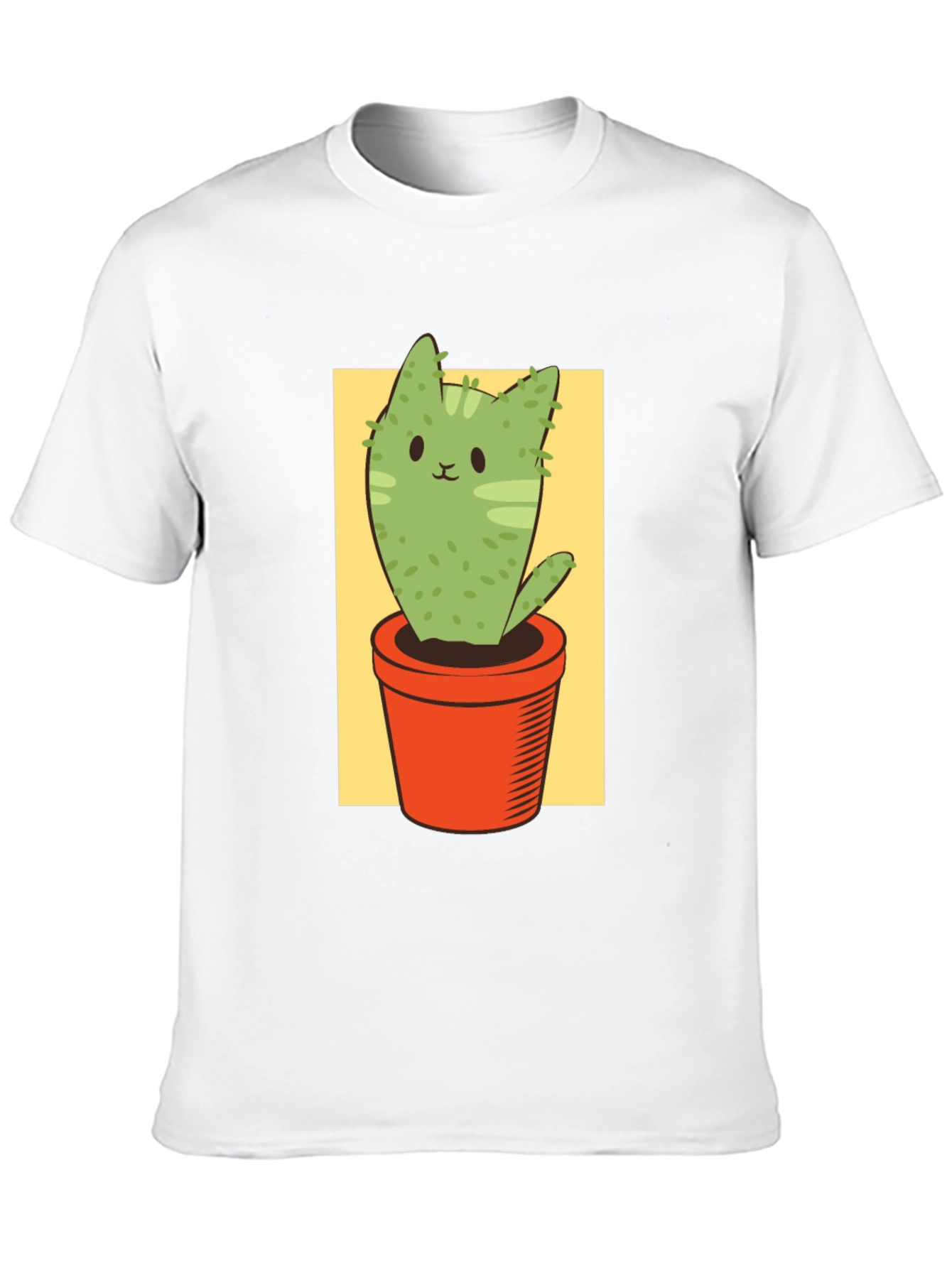 Black Cat Cactus Graphic Tee - Unisex Black T-Shirt view 10