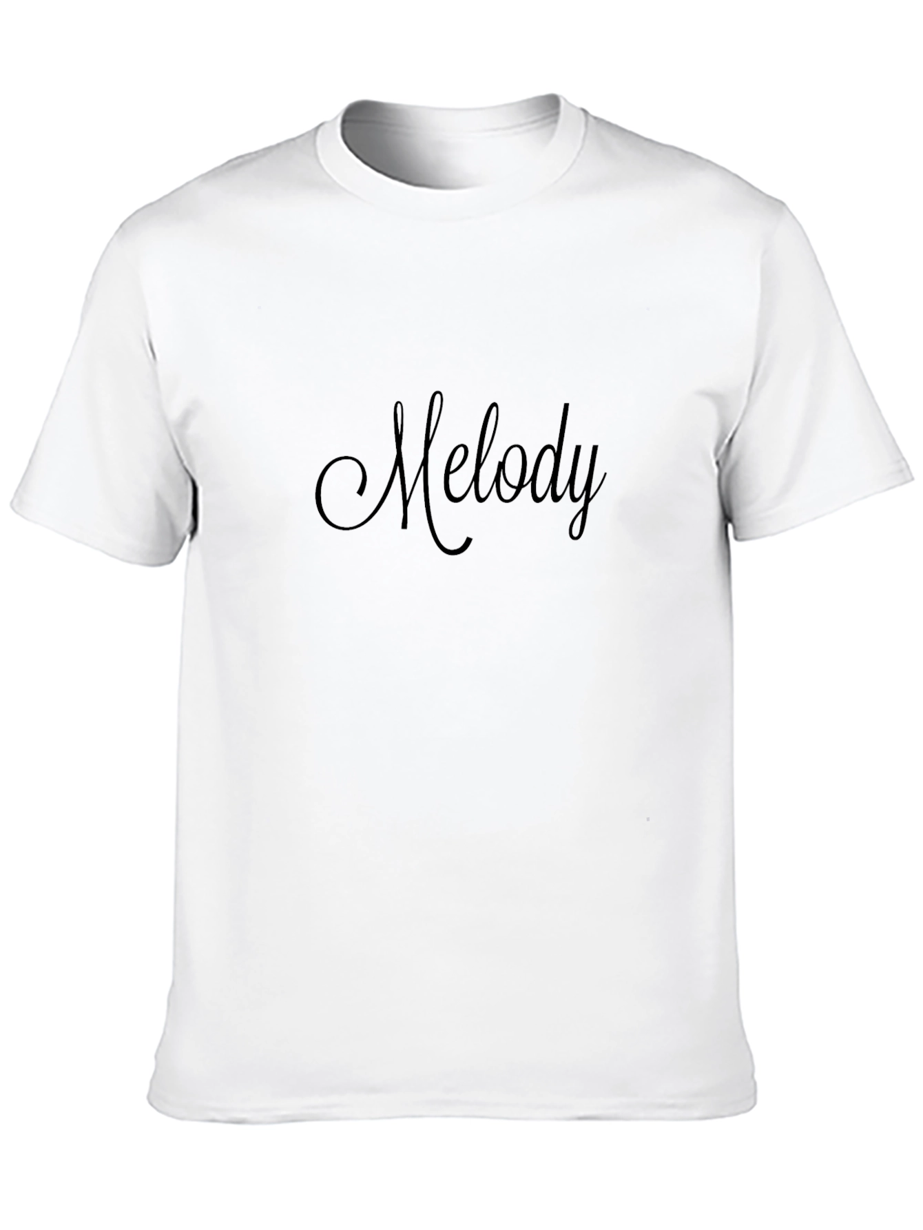 Black Melody Script Black T-Shirt view 10