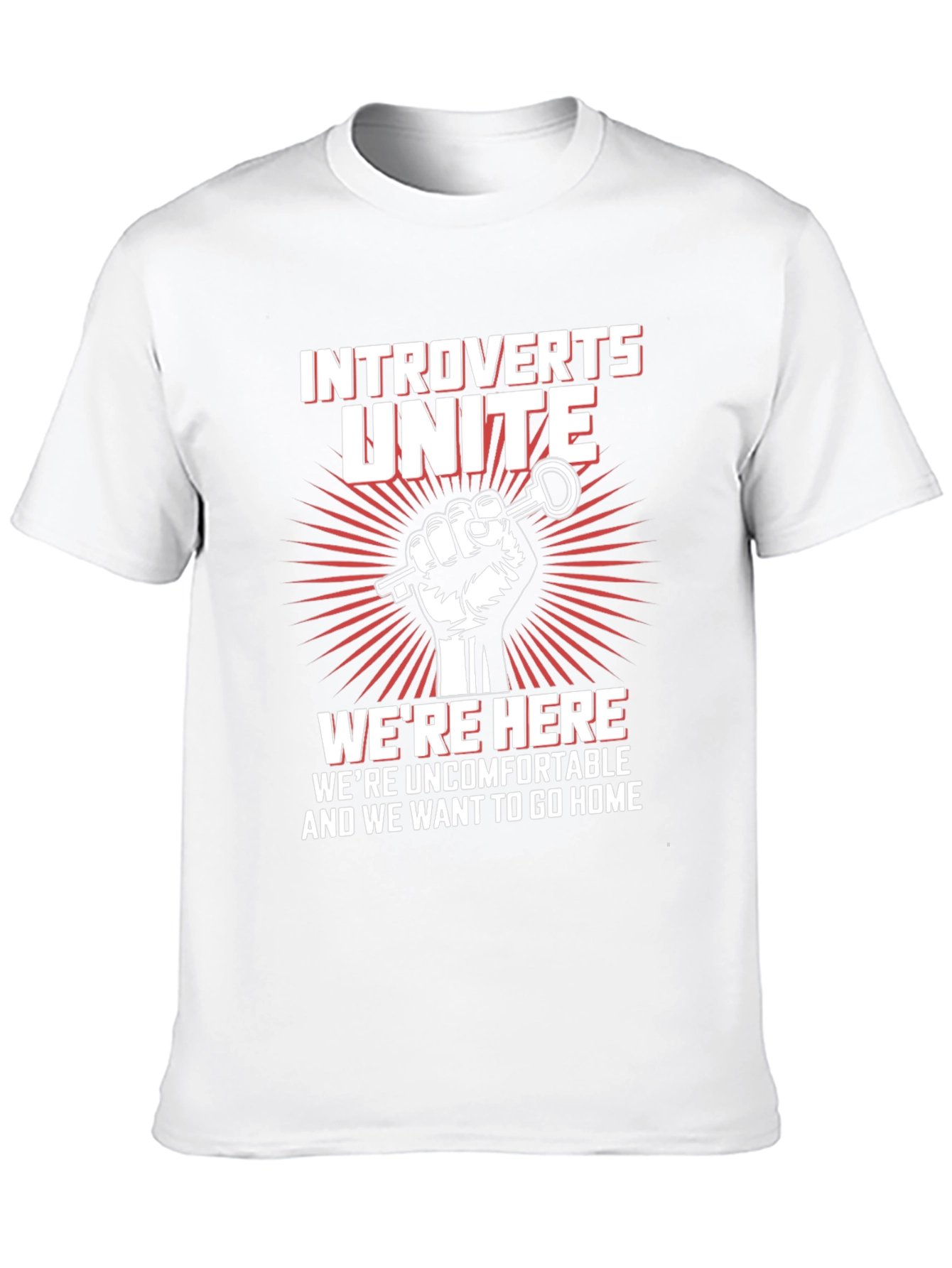 Black Introverts Unite Graphic T-Shirt -  Comfortable Cotton Tee view 10
