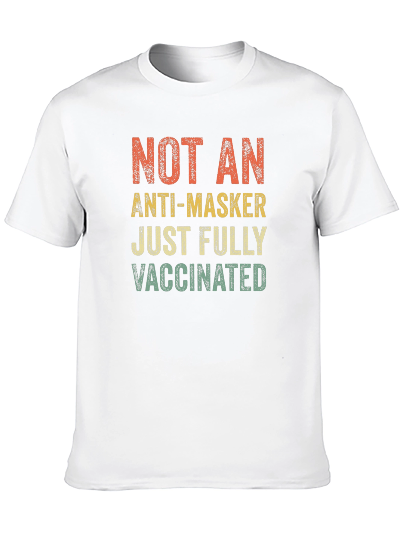 Black Not An Anti-Masker Fully Vaccinated Graphic Tee view 10