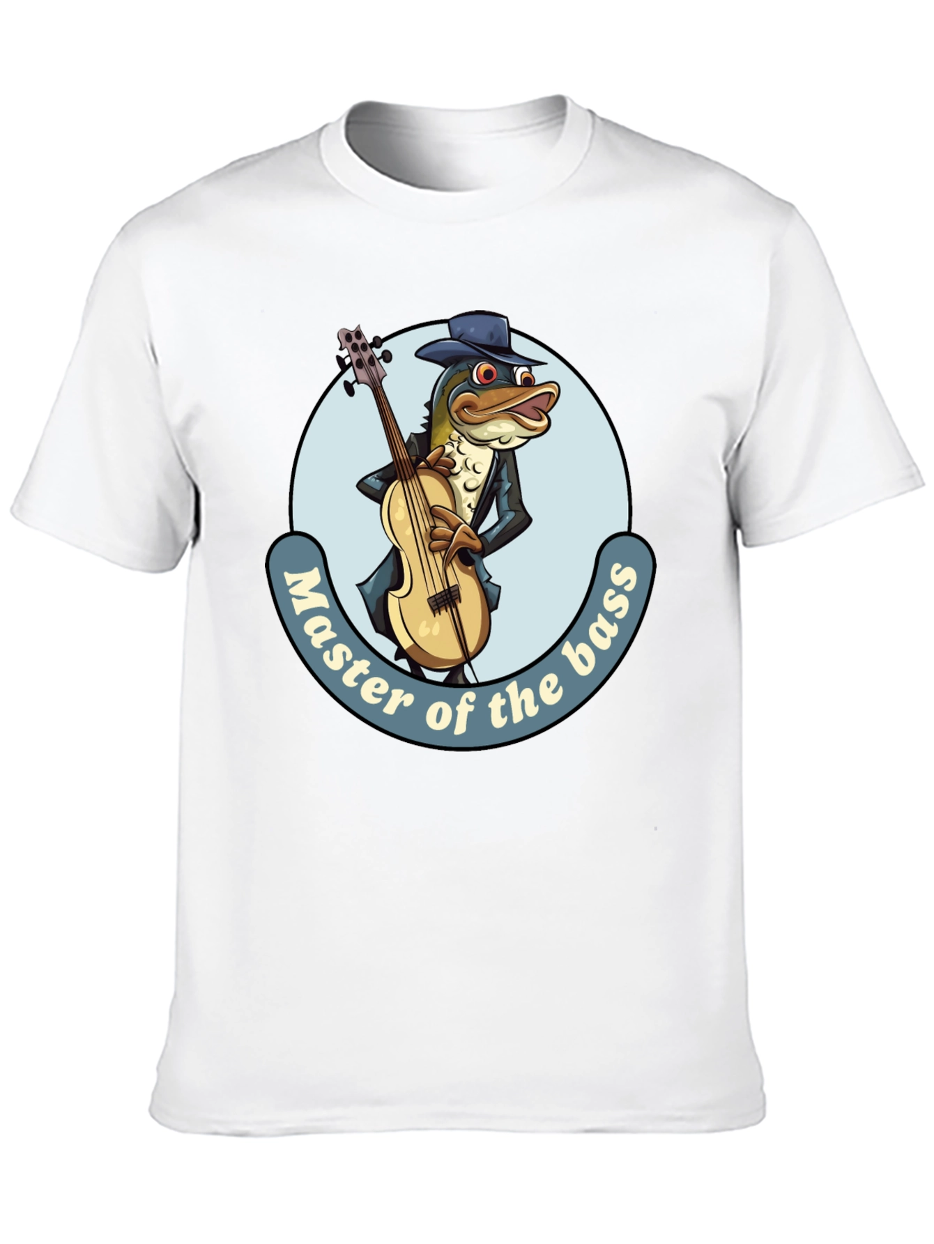 Black Master of the Bass Funny T-Shirt view 10