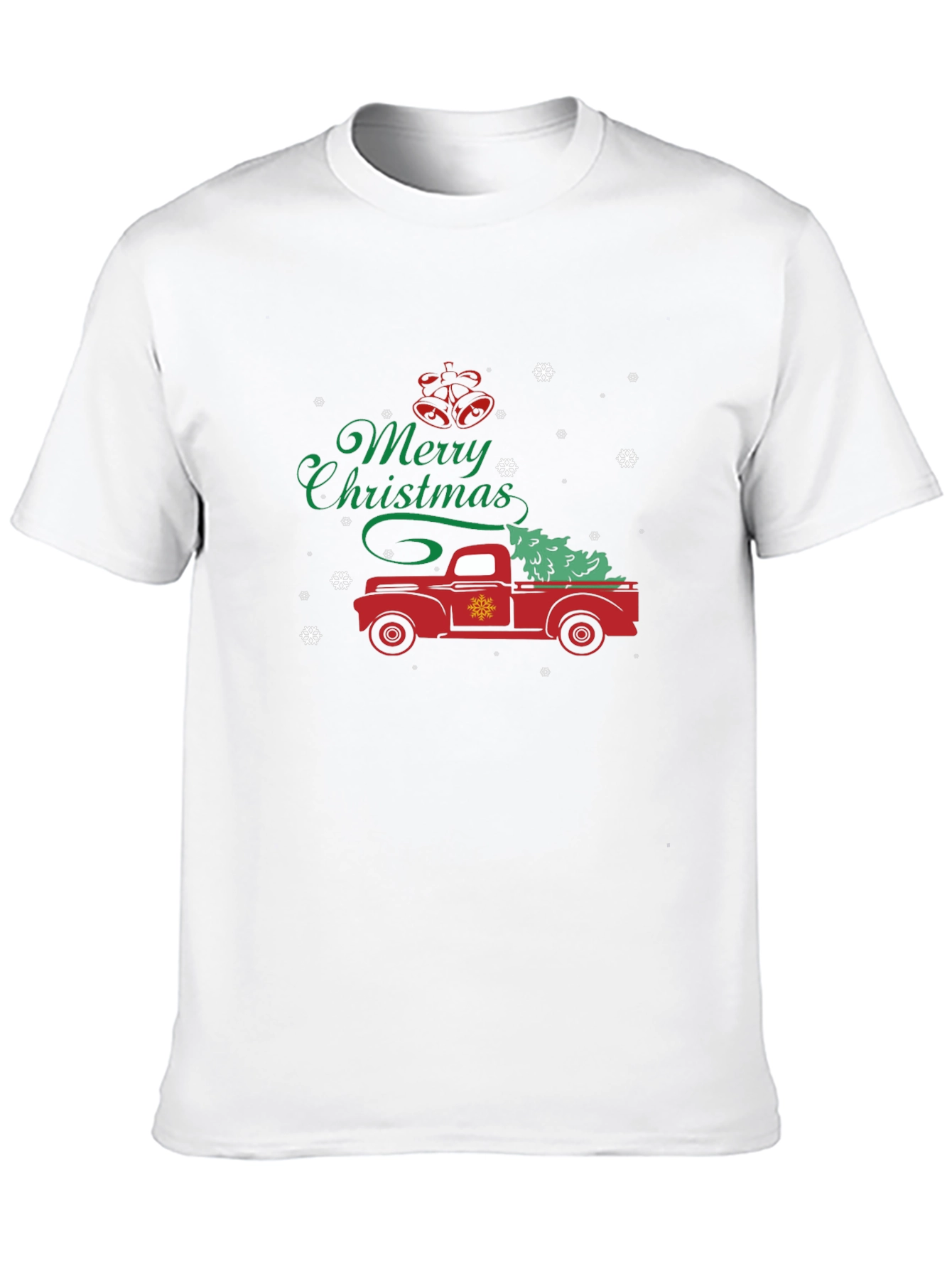 Black Merry Christmas Truck Graphic Tee view 10