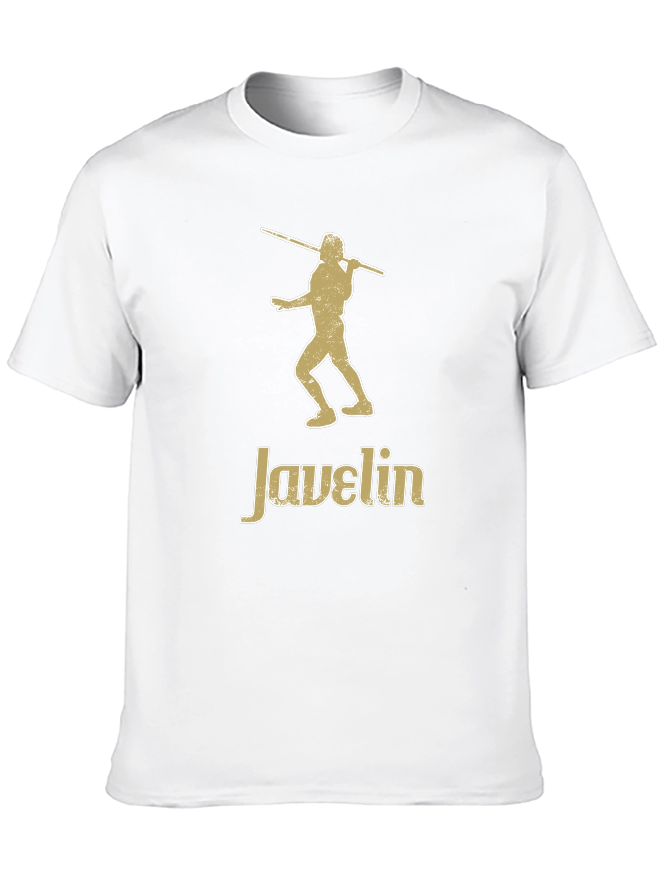 Black Javelin Thrower Graphic Tee - Black Cotton T-Shirt view 10
