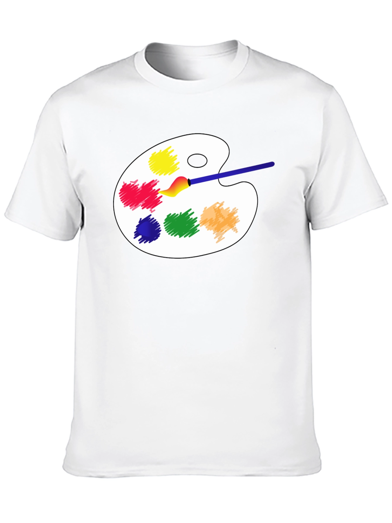 Black Art Palette T-Shirt - Painter's Essential view 10