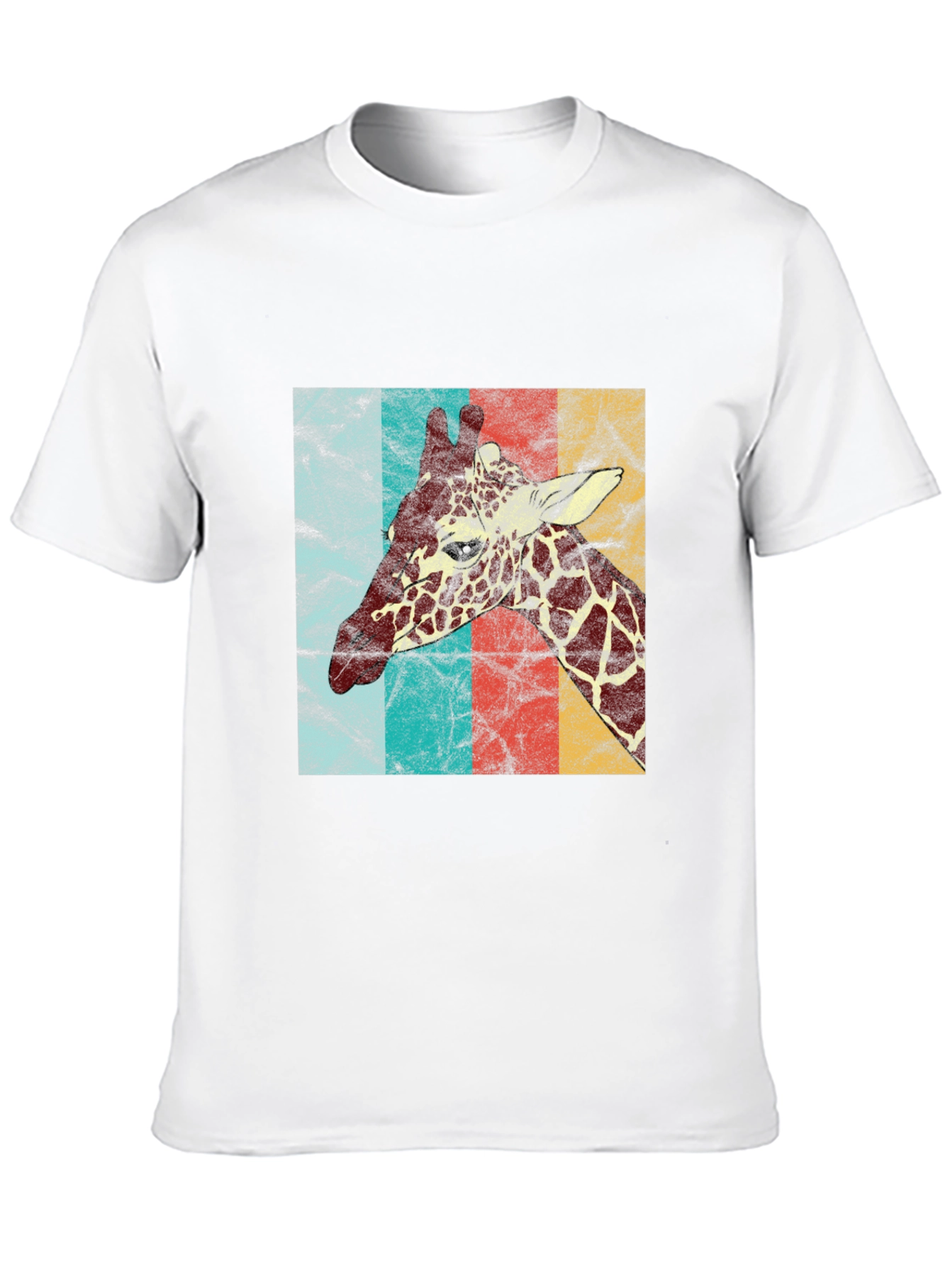 Black Retro Giraffe T-Shirt - Vintage Animal Graphic Tee view 10