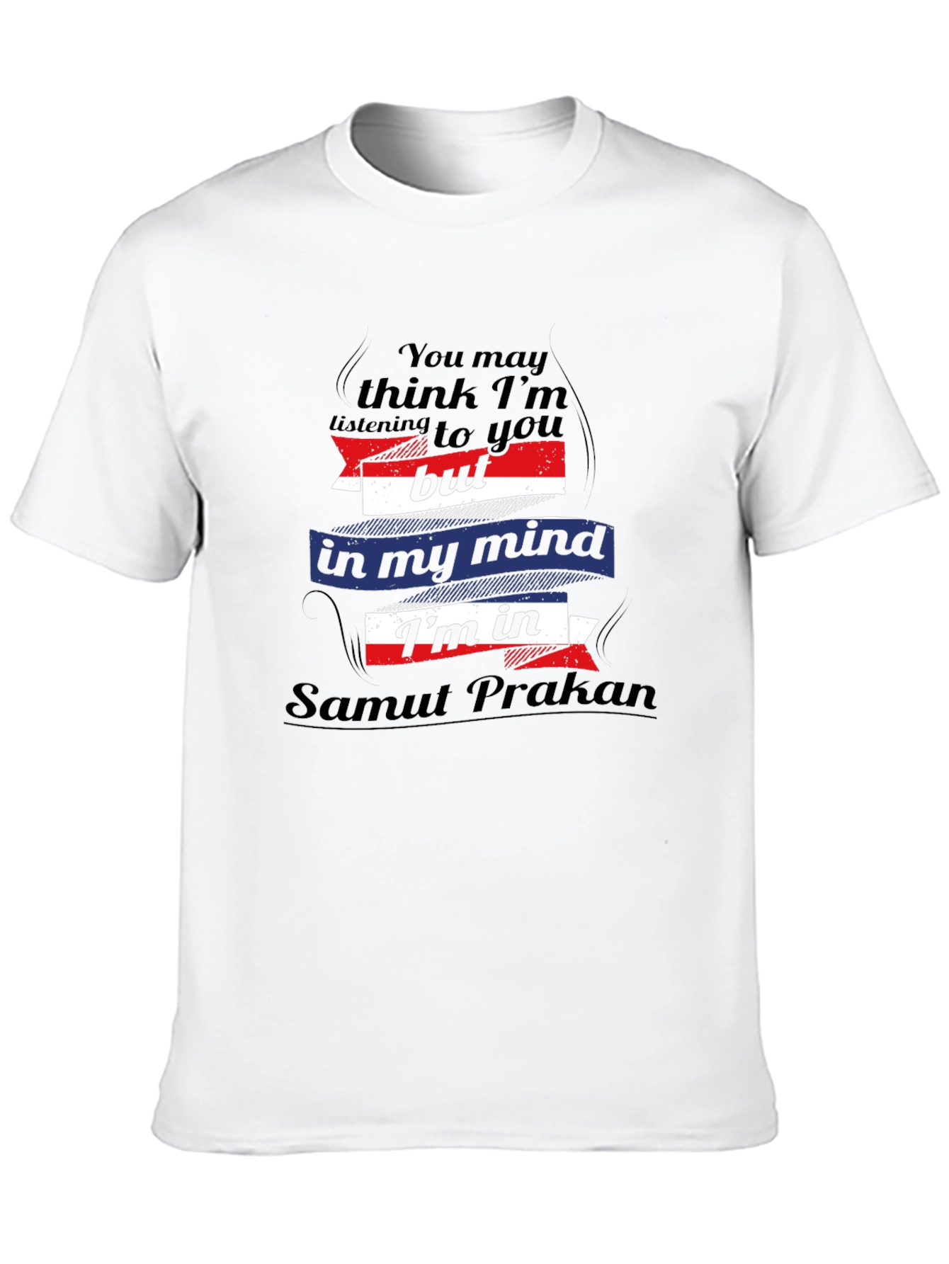 Black Samut Prakan Mind T-Shirt - Funny Travel Tee view 10