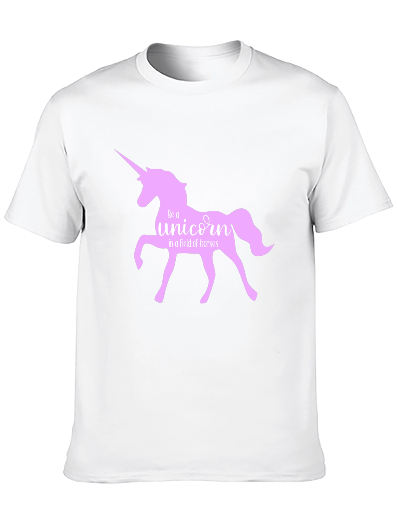 Black Be A Unicorn T-Shirt - Black Crew Neck view 10