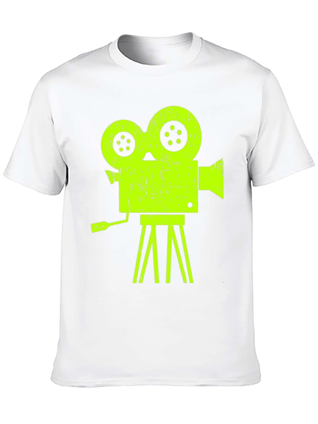 Black Retro Film Projector Graphic Tee - Classic Movie Lover Shirt view 10