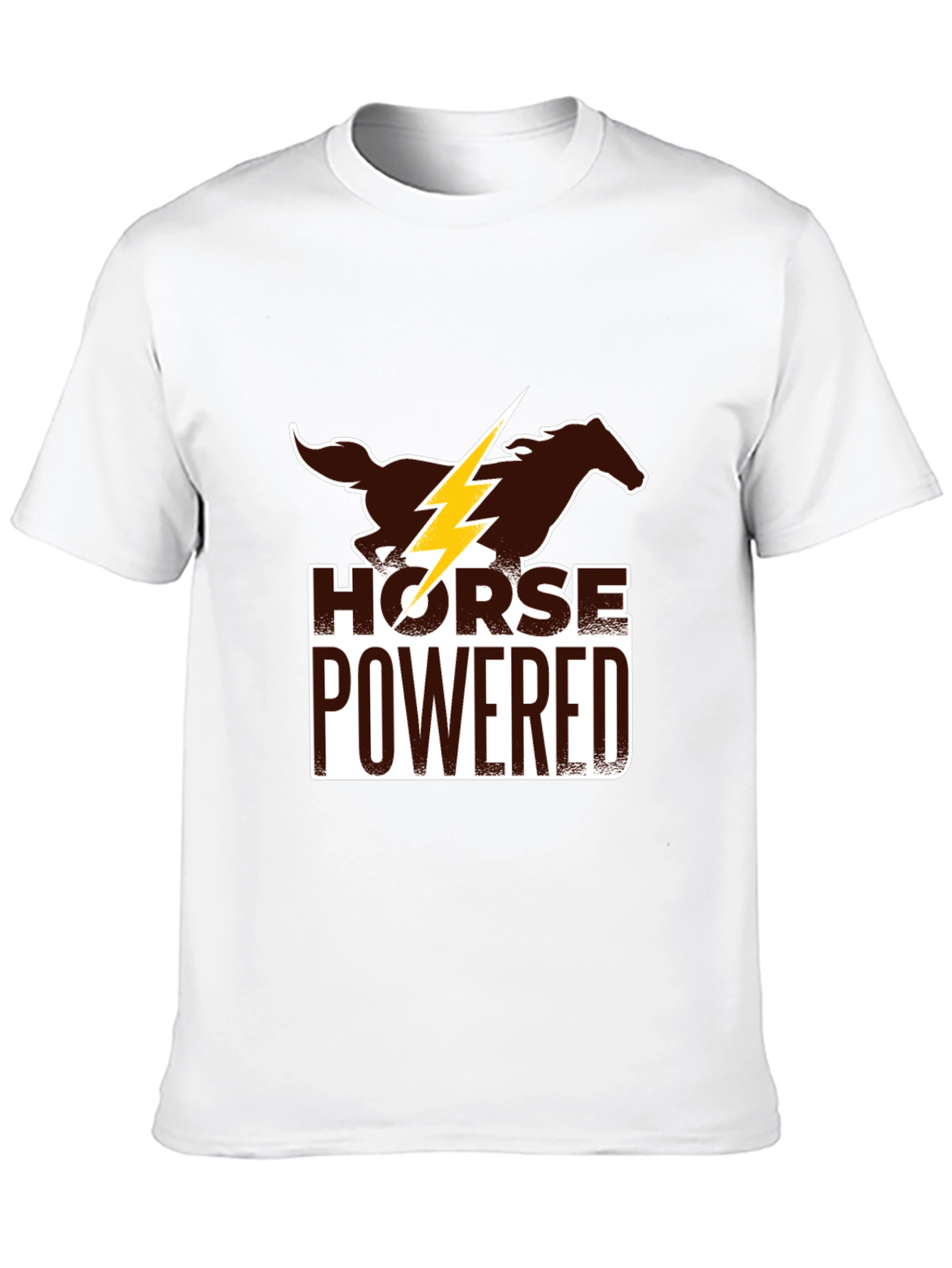 Black Horse Powered Graphic Tee - Black Cotton Blend view 10