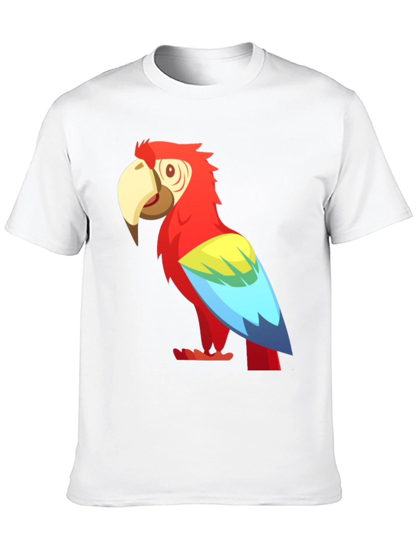 Black Cartoon Parrot Graphic Tee - Black view 10
