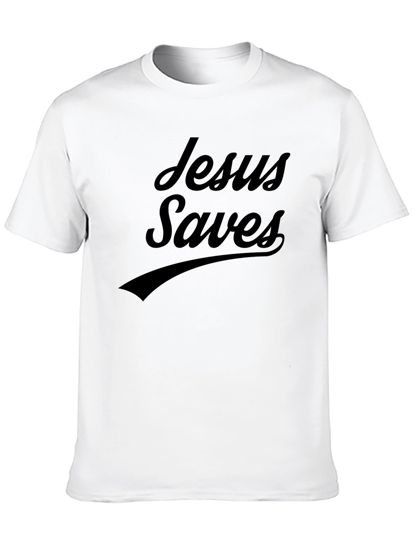 Black Jesus Saves Black Graphic T-Shirt view 10
