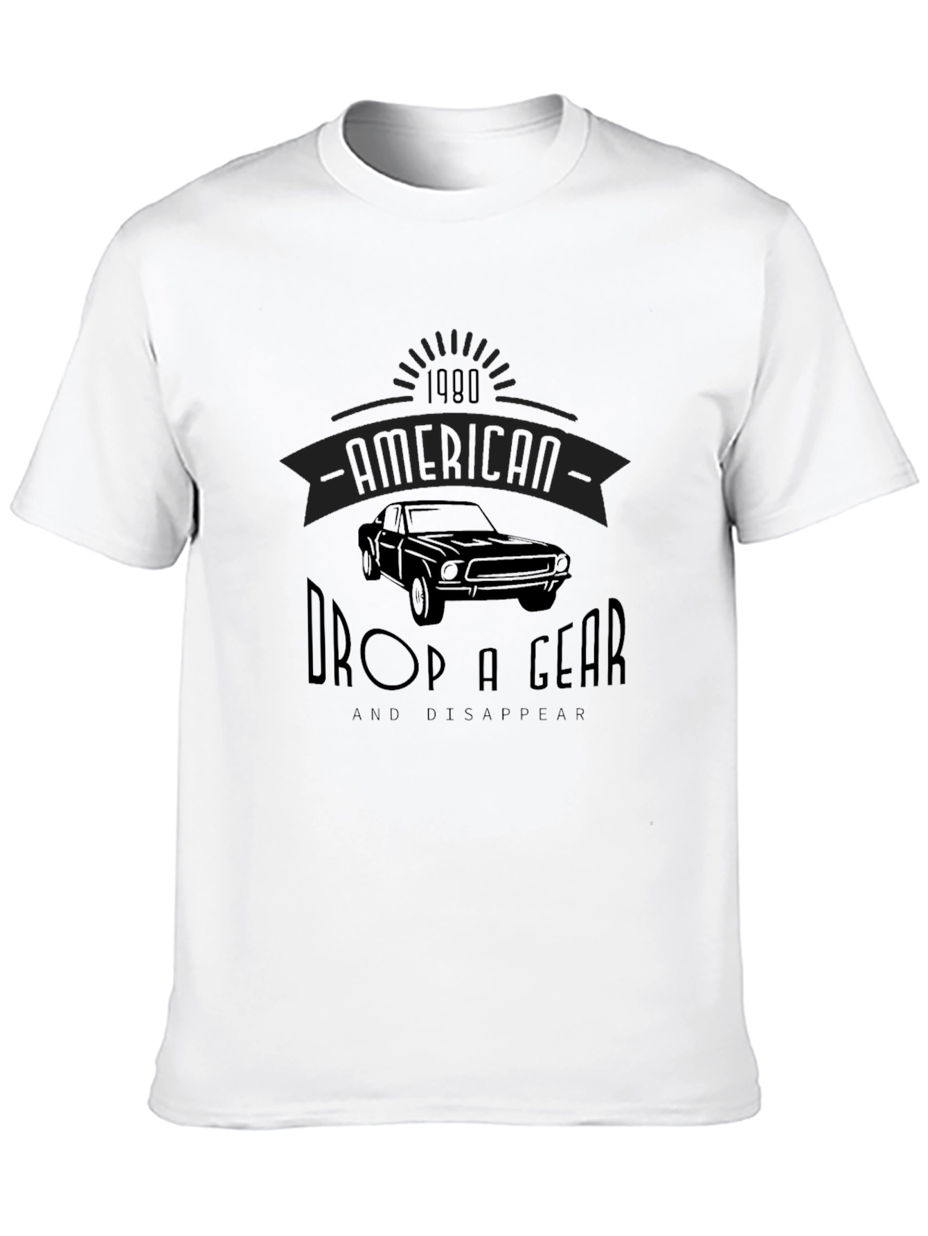 Black American Muscle Car Graphic Tee view 10