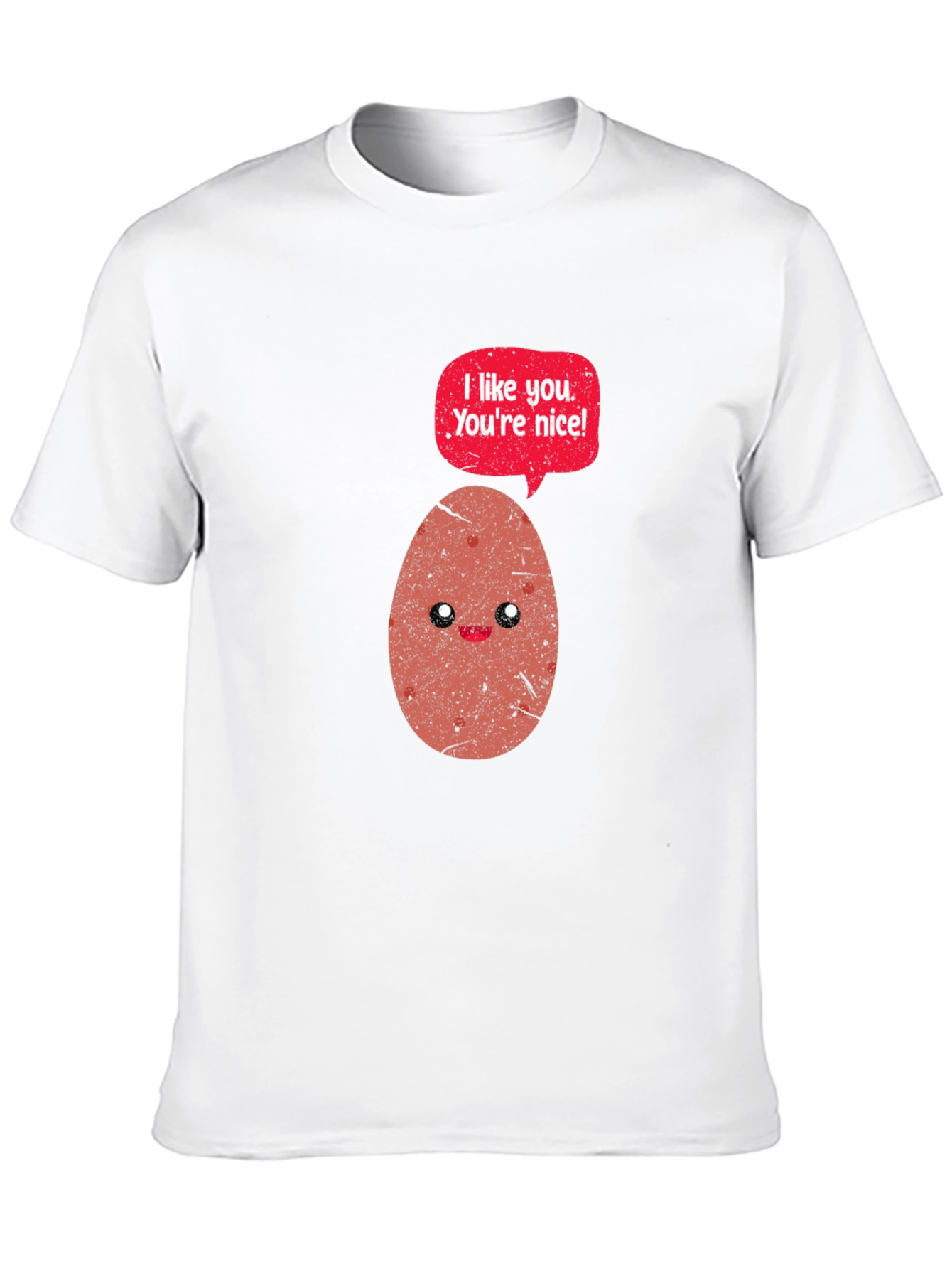 Black Funny Potato T-Shirt - I Like You, You're Nice! view 10