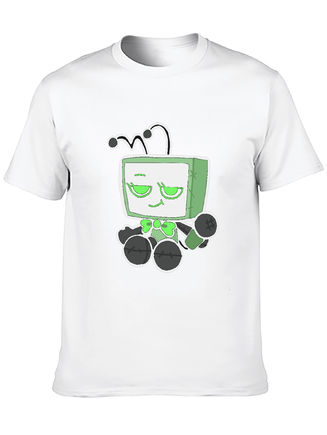 Black Funky Alien TV Head Graphic Tee - Black view 10