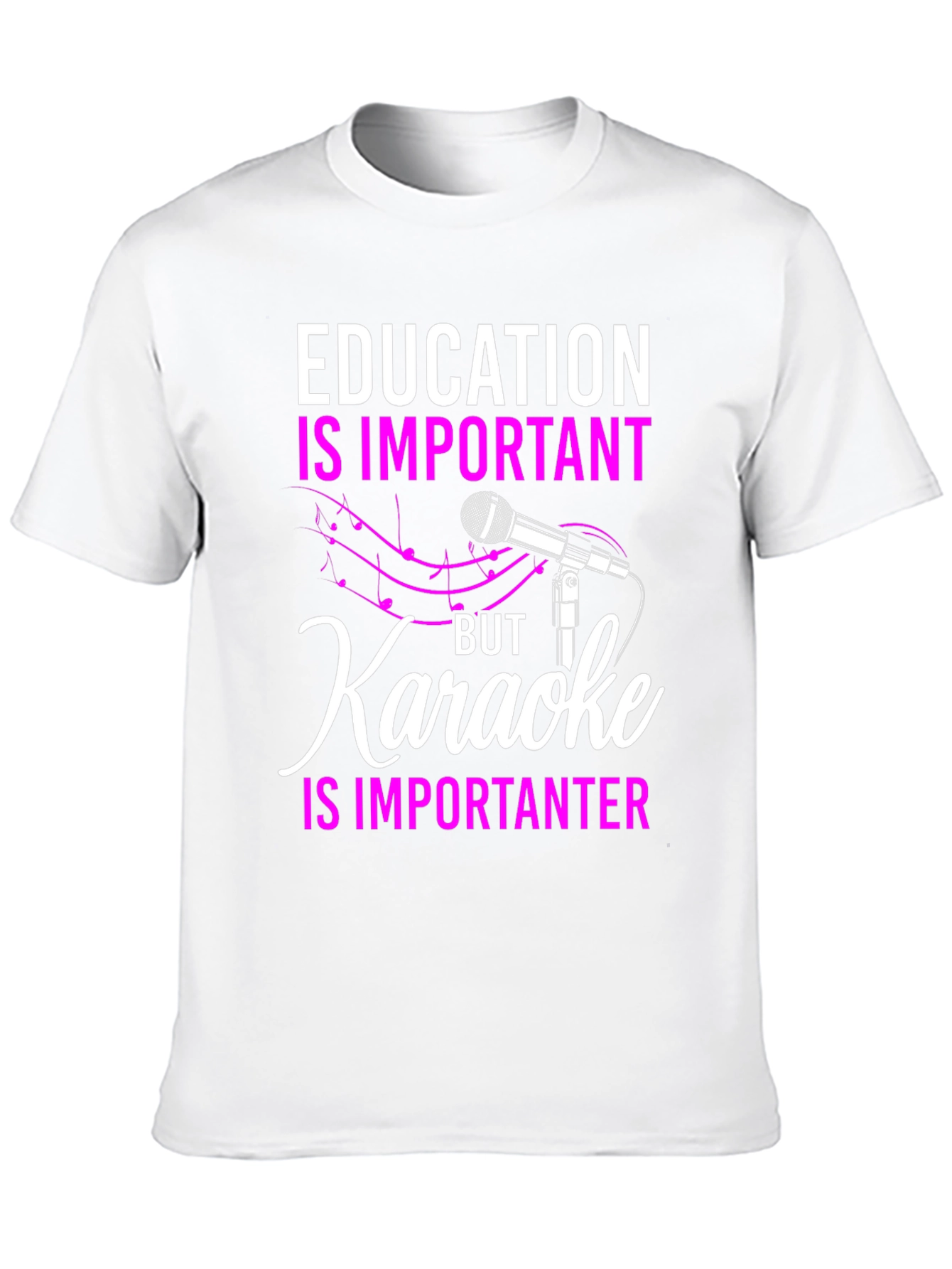 Black Funny Karaoke Lover T-Shirt: Education is Important, But... view 10