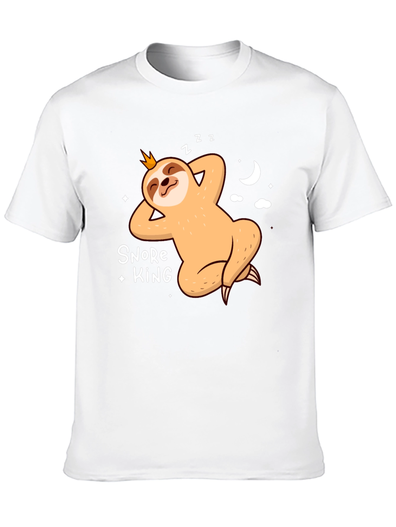 Black Snore King Sloth T-Shirt view 10