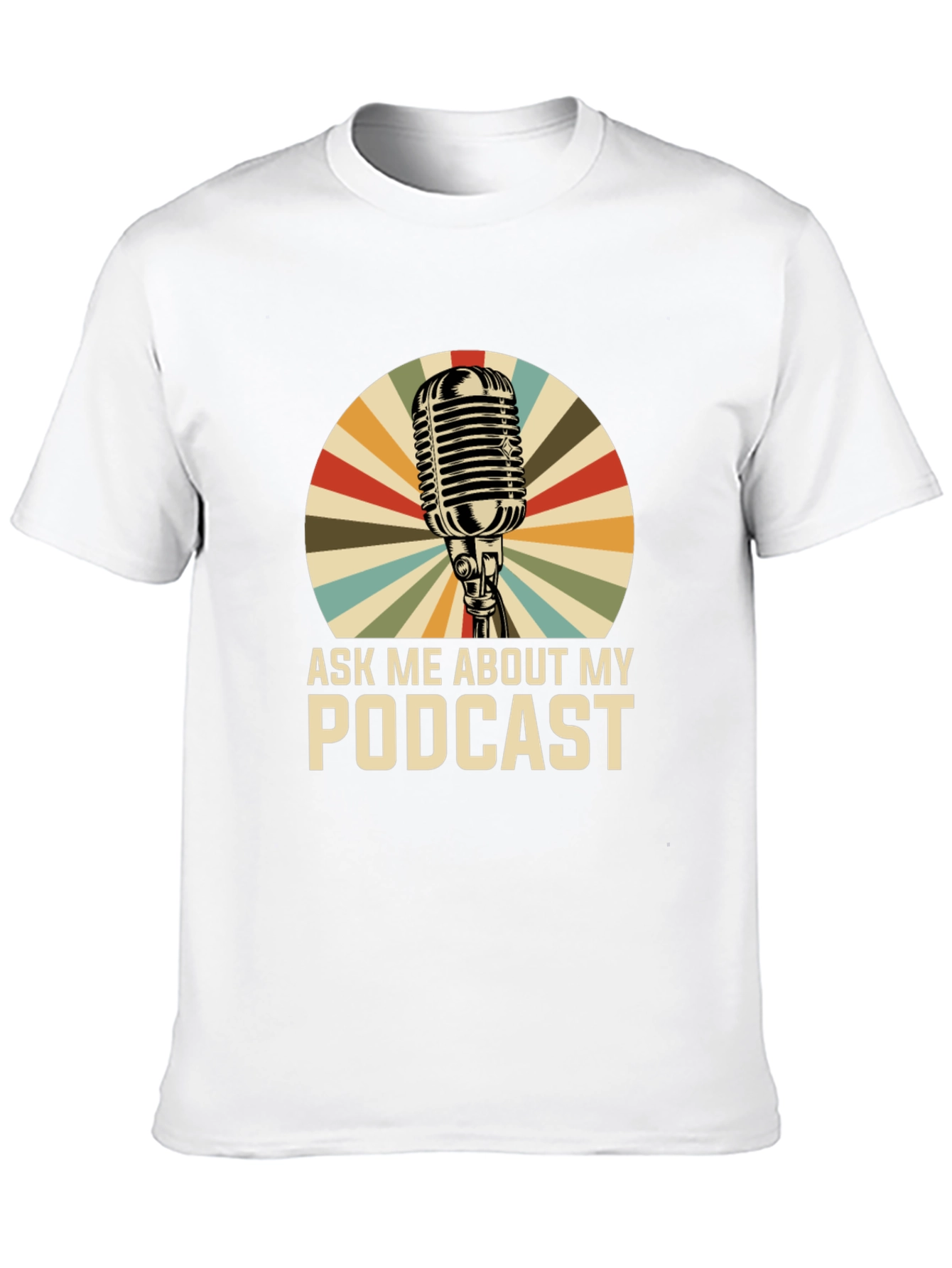 Black Ask Me About My Podcast Graphic Tee view 10