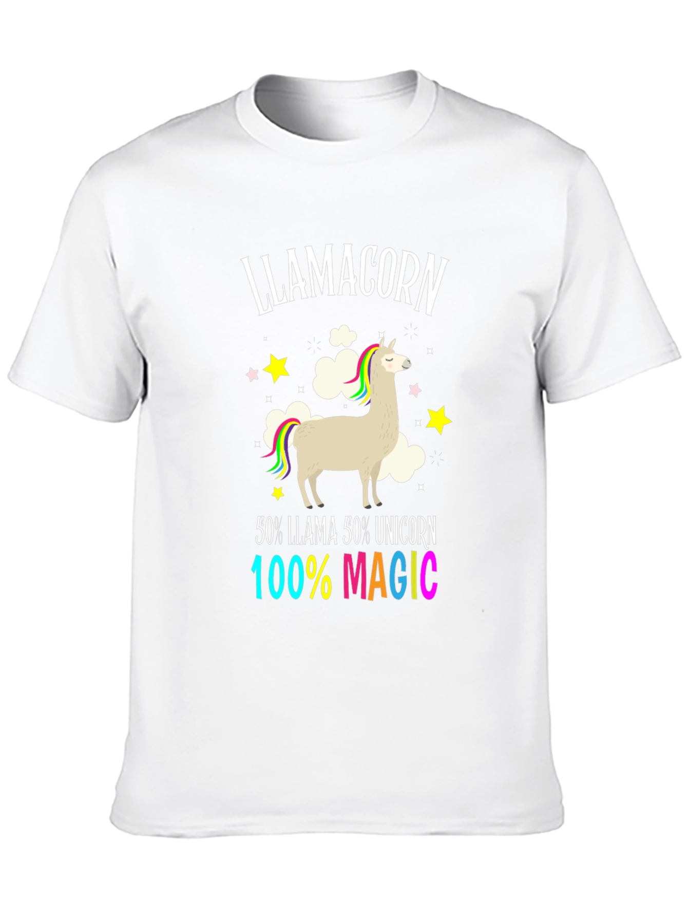 Black Llamacorn T-Shirt - 50% Llama 50% Unicorn 100% Magic view 10