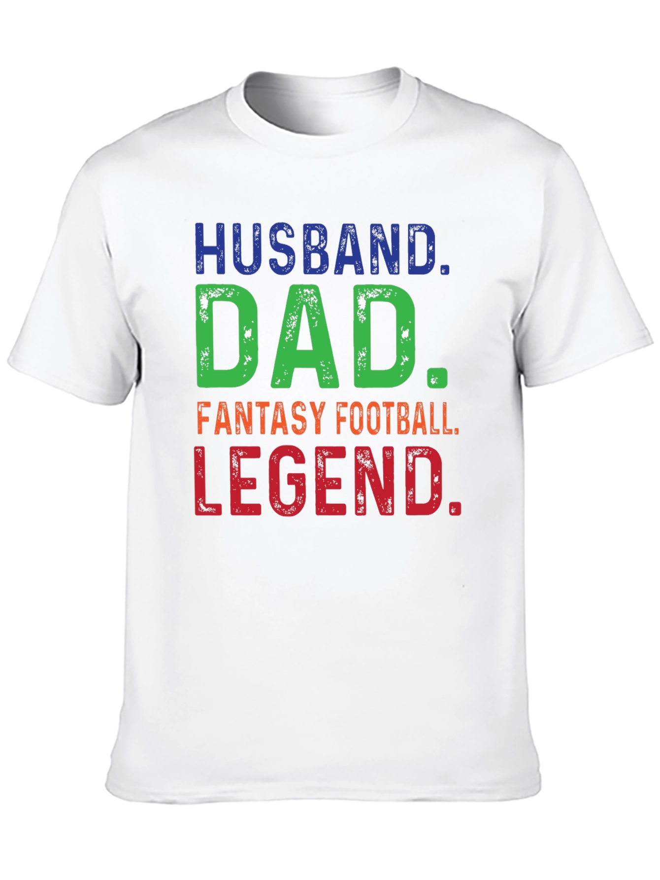 Black Husband Dad Fantasy Football Legend T-Shirt view 10