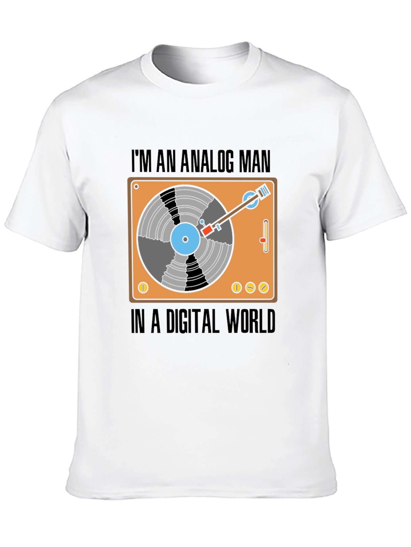 Black Analog Man in a Digital World T-Shirt view 10