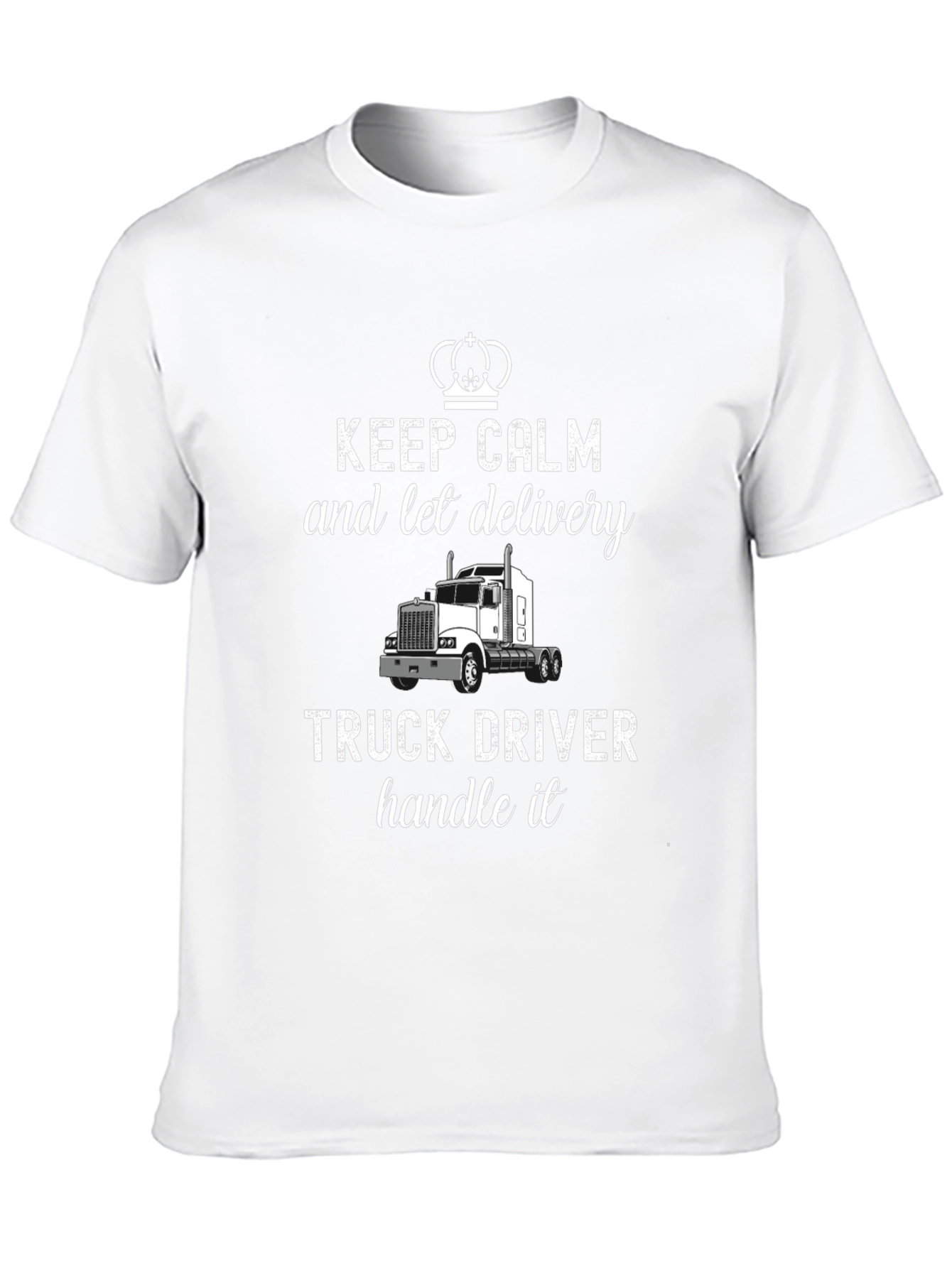 Black Keep Calm Truck Driver T-Shirt view 10
