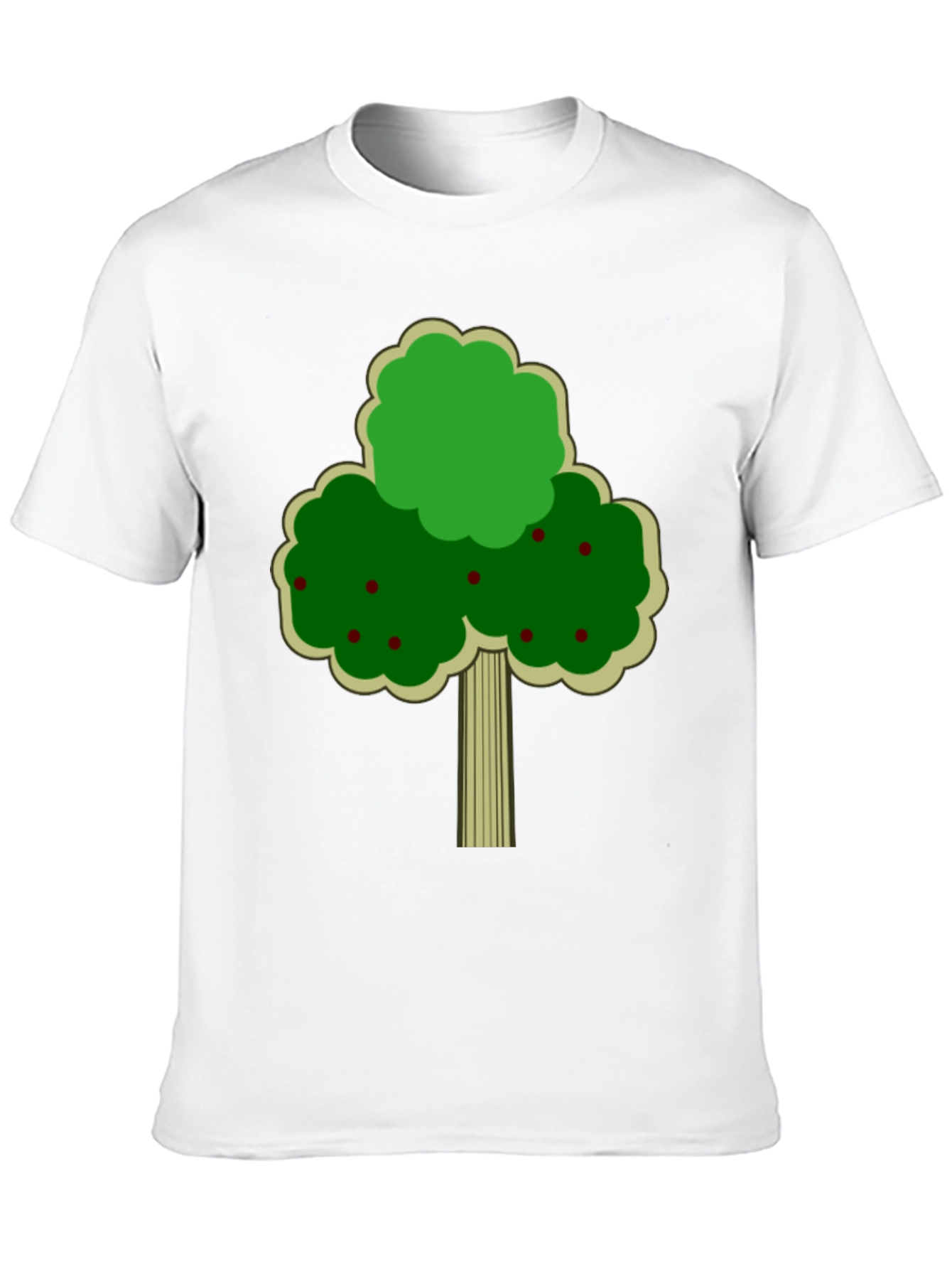 Black Fruit Tree Graphic Tee - Black Cotton T-Shirt view 10