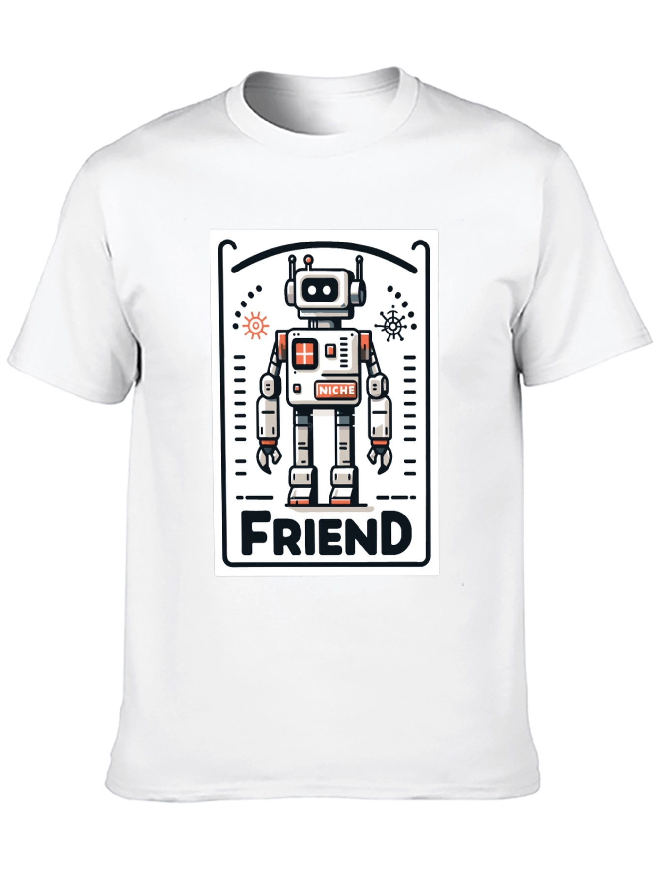 Black Robot Friend Graphic Tee - Black view 10