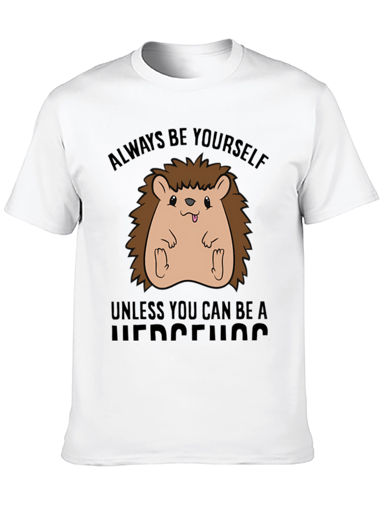 Black Always Be Yourself Hedgehog Graphic Tee view 10