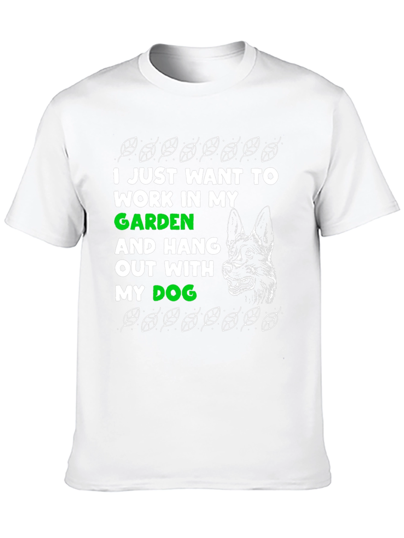 Black Work In My Garden & Hang Out With My Dog T-Shirt view 10