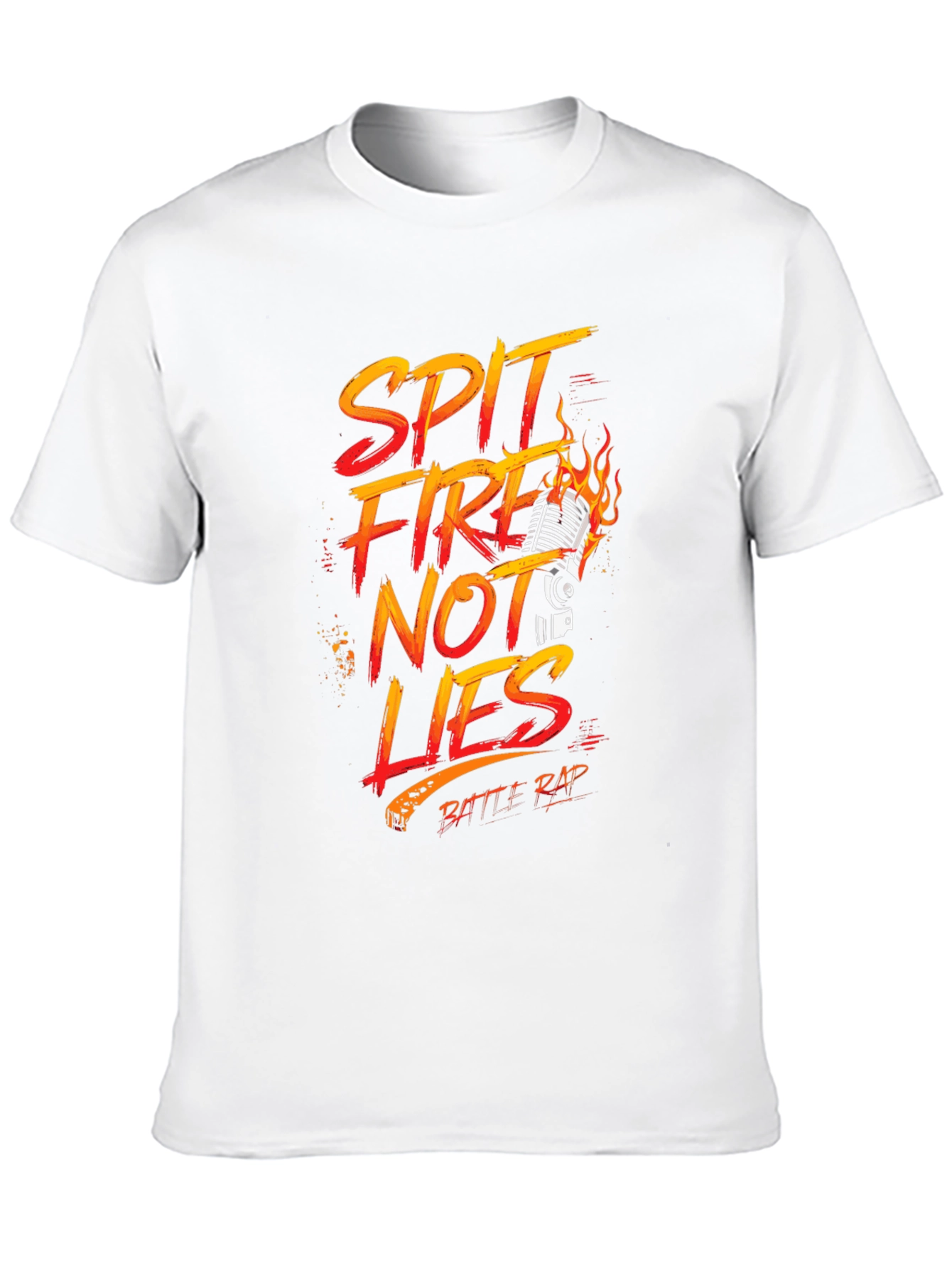Black Spit Fire Not Lies Battle Rap T-Shirt view 10