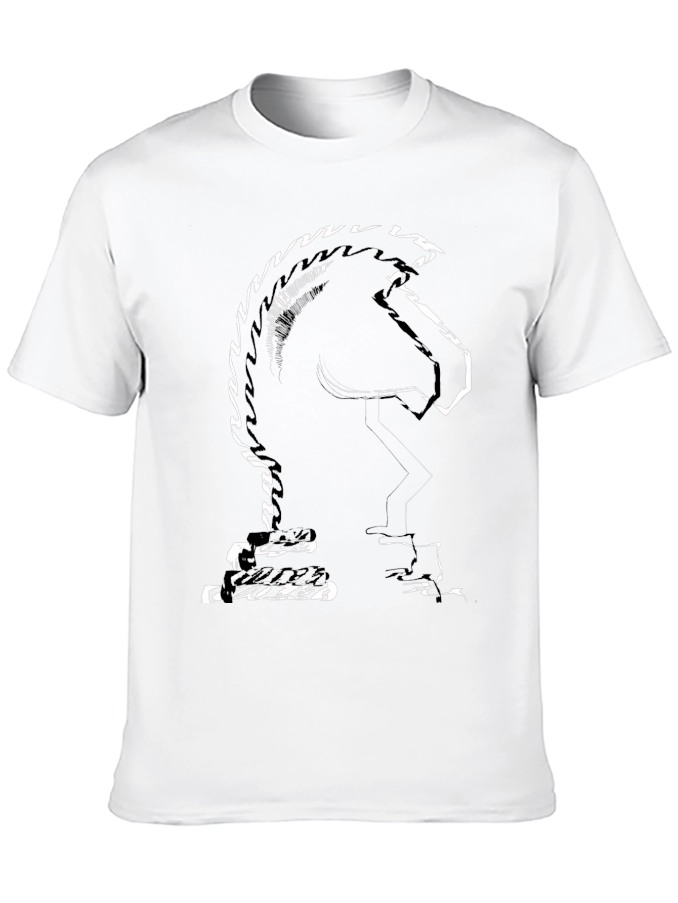 Black Chess Knight Graphic Tee - Black view 10