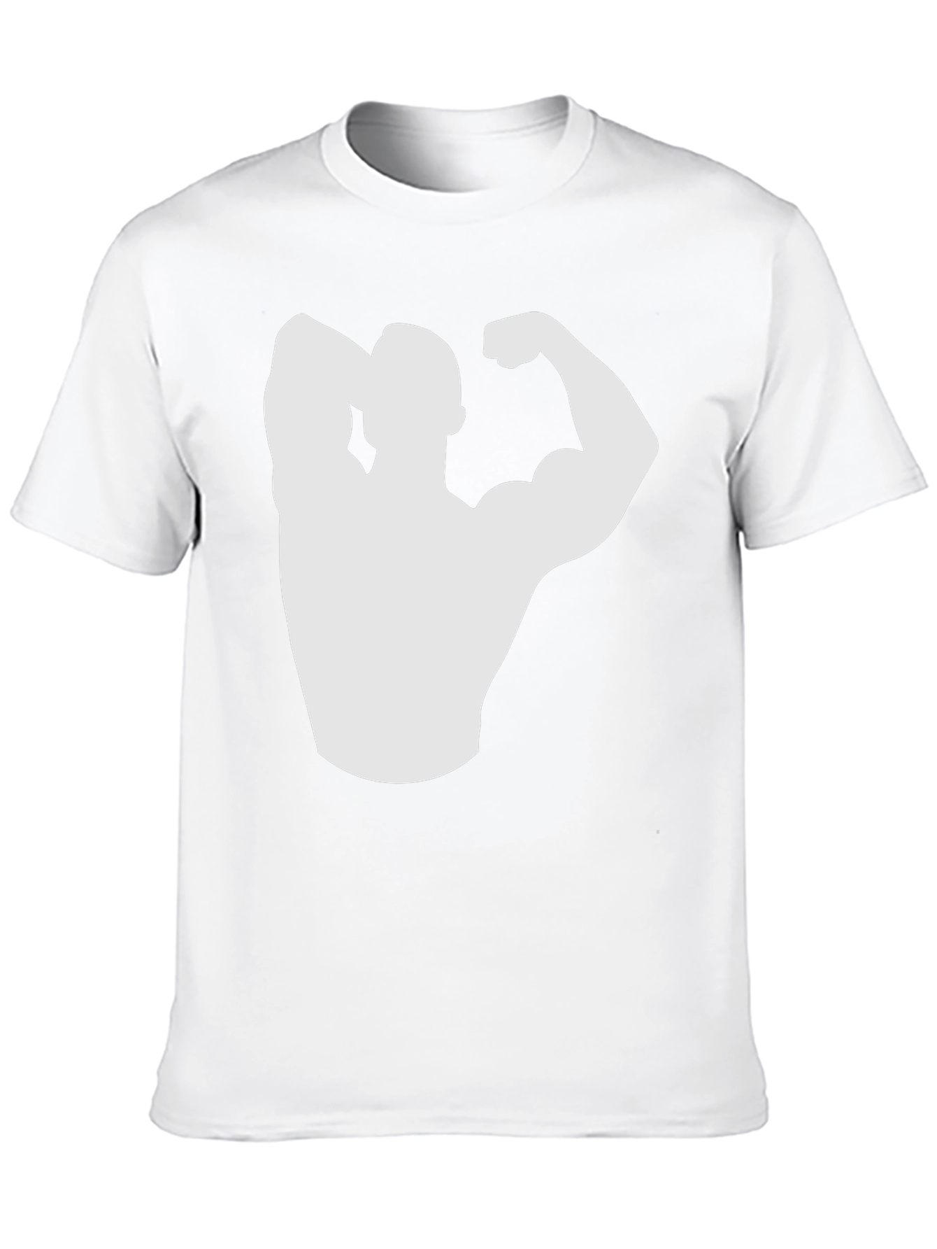 Black Muscle Man Silhouette Graphic Tee view 10
