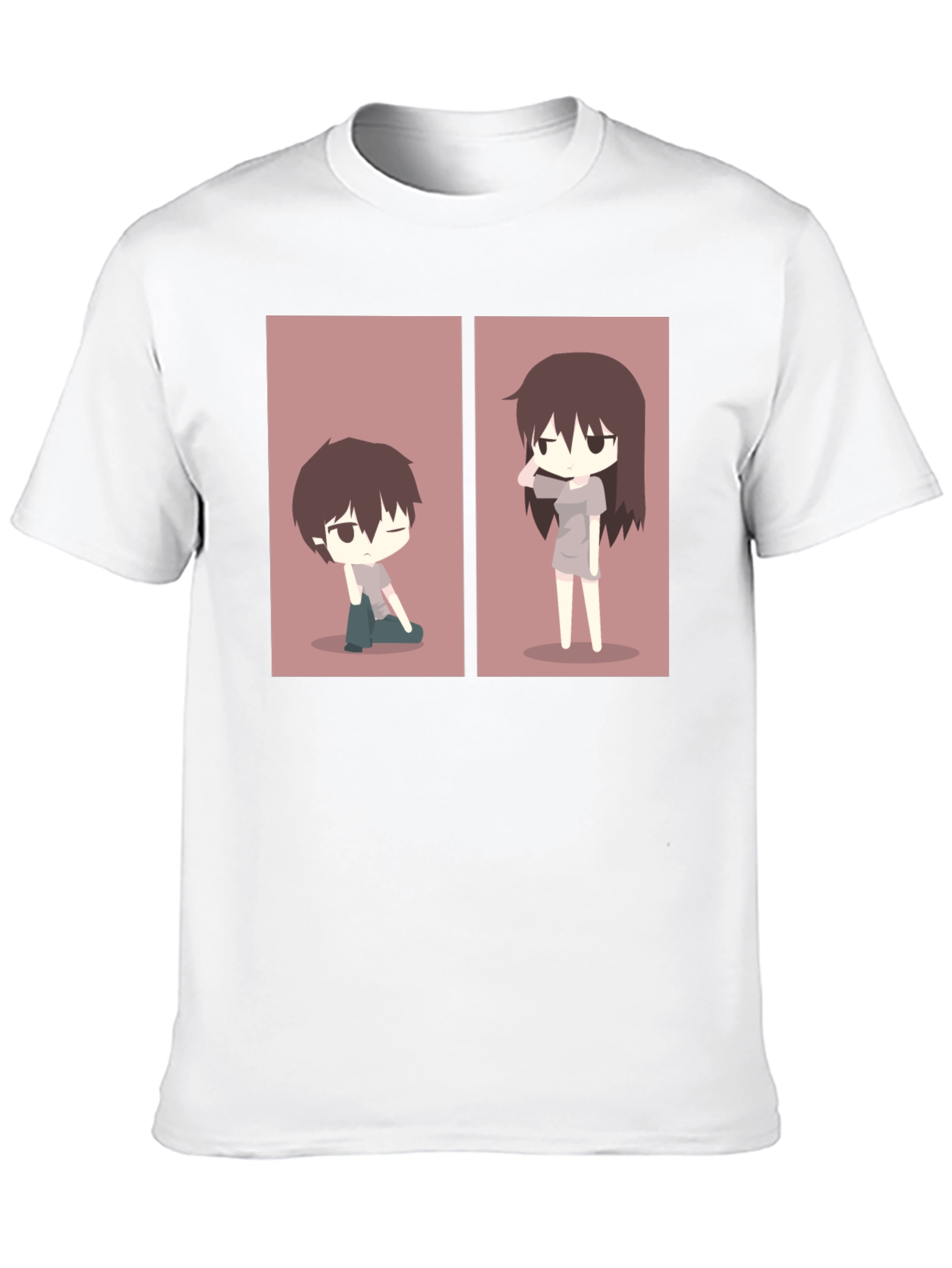 Black Anime Couple Matching T-Shirt - Black view 10