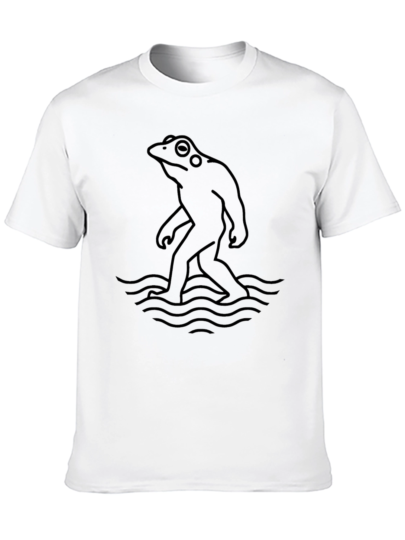 Black Frogfoot Black T-Shirt - Quirky Graphic Tee view 10